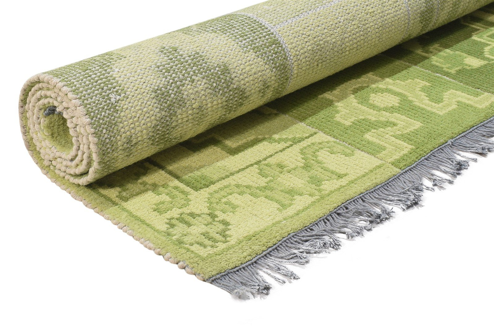4' X 6' Rug Wool Green Persian Hand Knotted Mughal Oriental Room Size Carpet 7864873517205