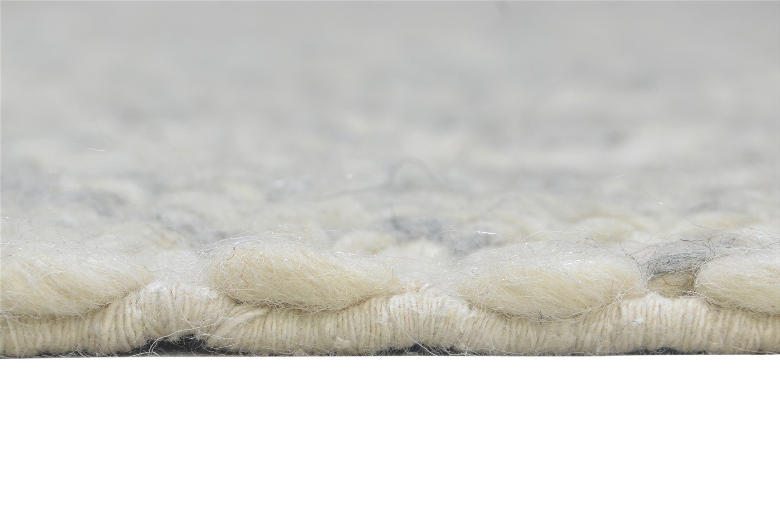 4' X 6' Rug Wool Grey Modern Hand Woven Scandinavian Nordic Room Size Carpet 7865002262677