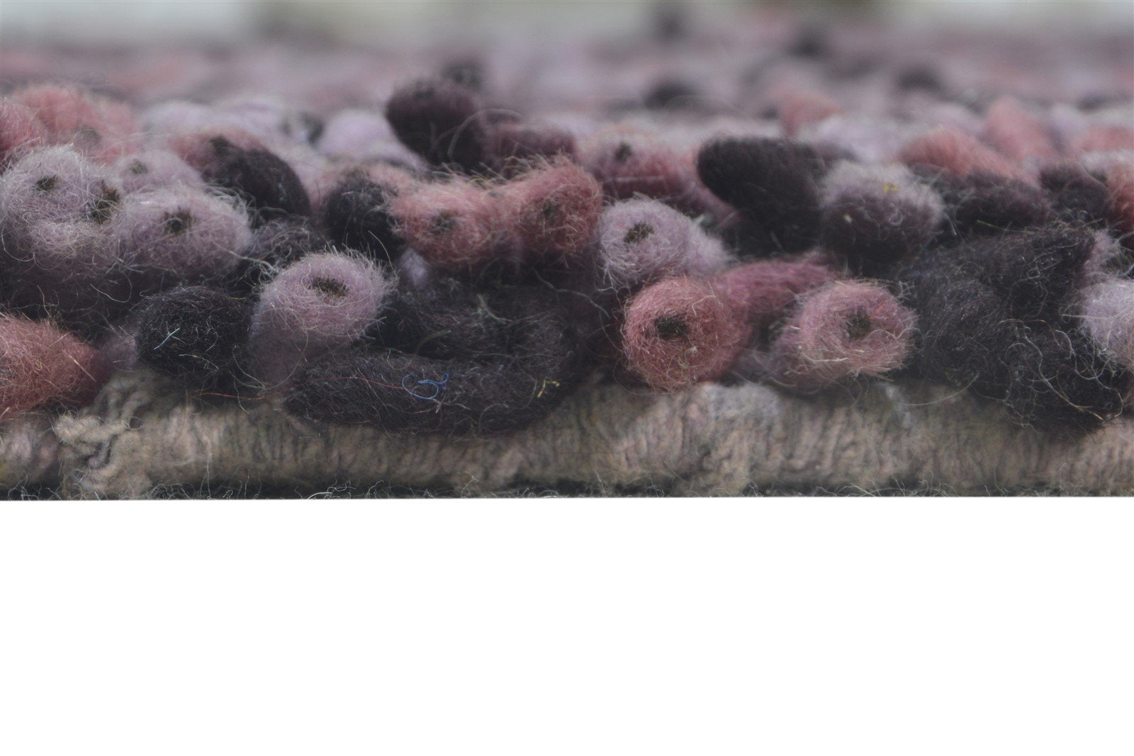 4' X 6' Rug Wool Purple Shag Hand Knotted Scandinavian Abstract Room Size Carpet 7865255657621