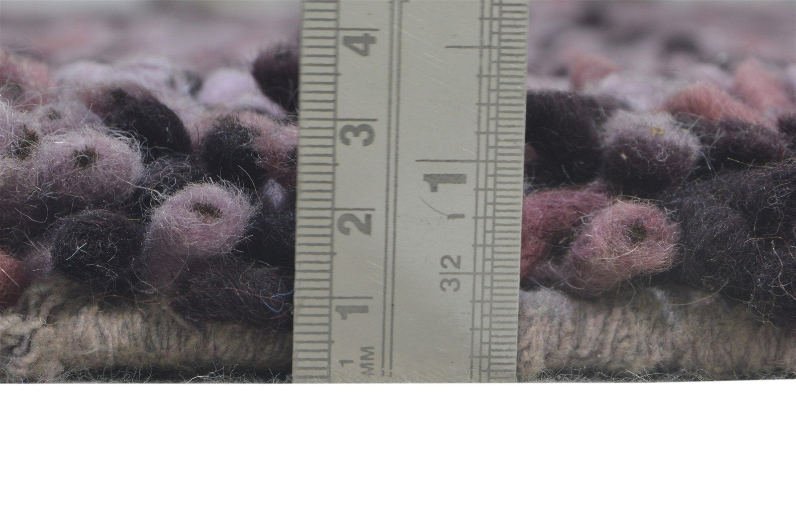 4' X 6' Rug Wool Purple Shag Hand Knotted Scandinavian Abstract Room Size Carpet 7865255657621