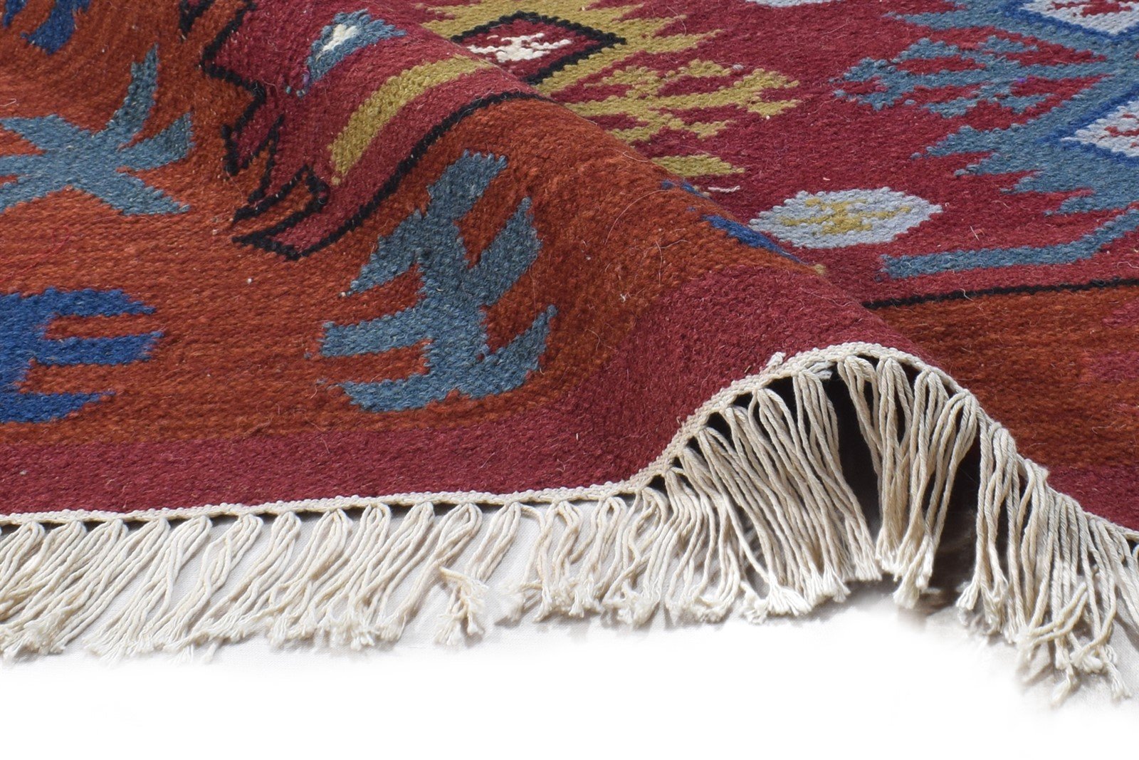 4' X 6' Rug Wool Red Persian Dhurrie Southwestern Oriental Room Size Carpet 7864987582613