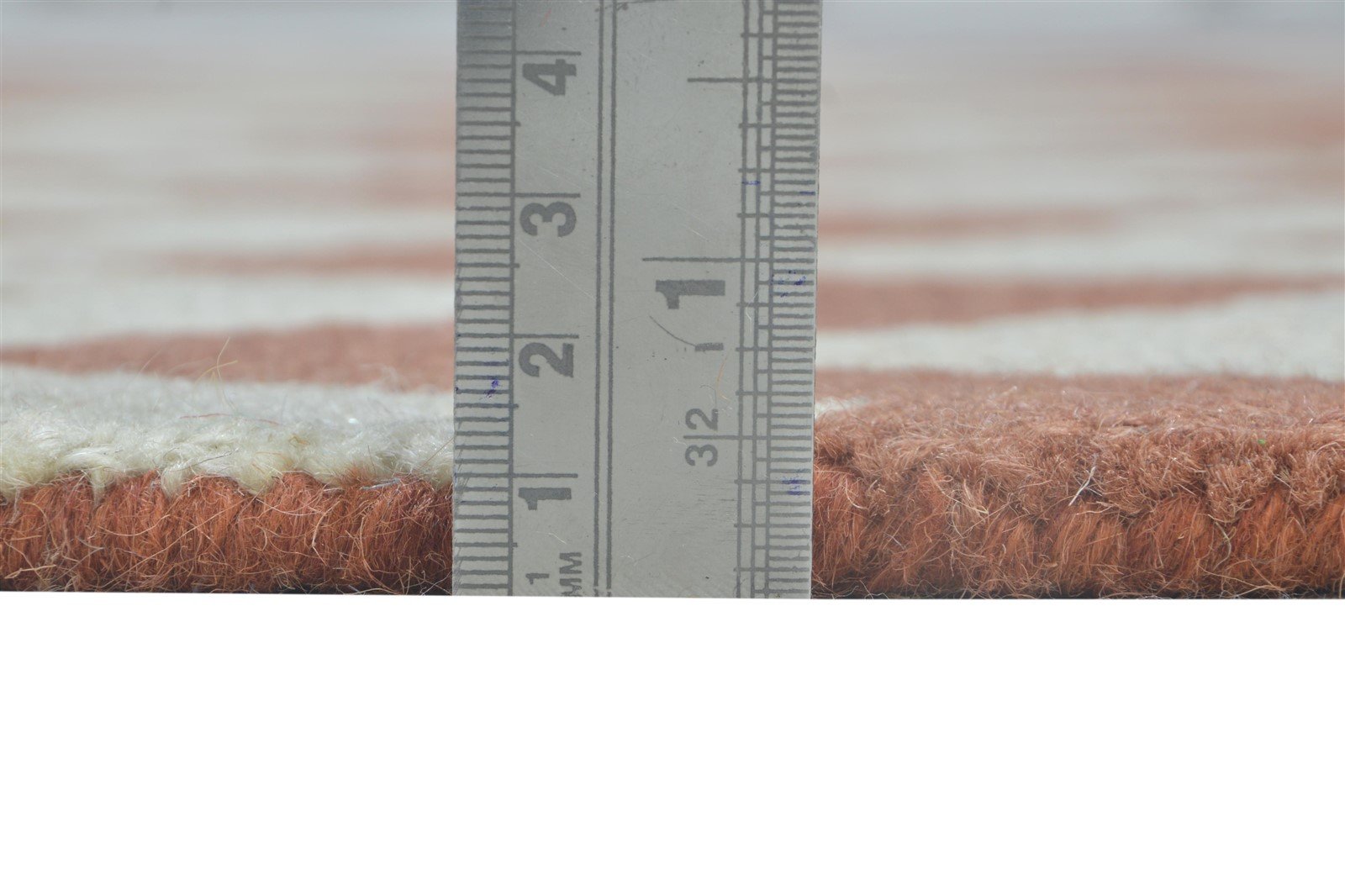 4' X 6' Rug Wool Rust Modern Hand Tufted Scandinavian Chevron Room Size Carpet 7864300830869