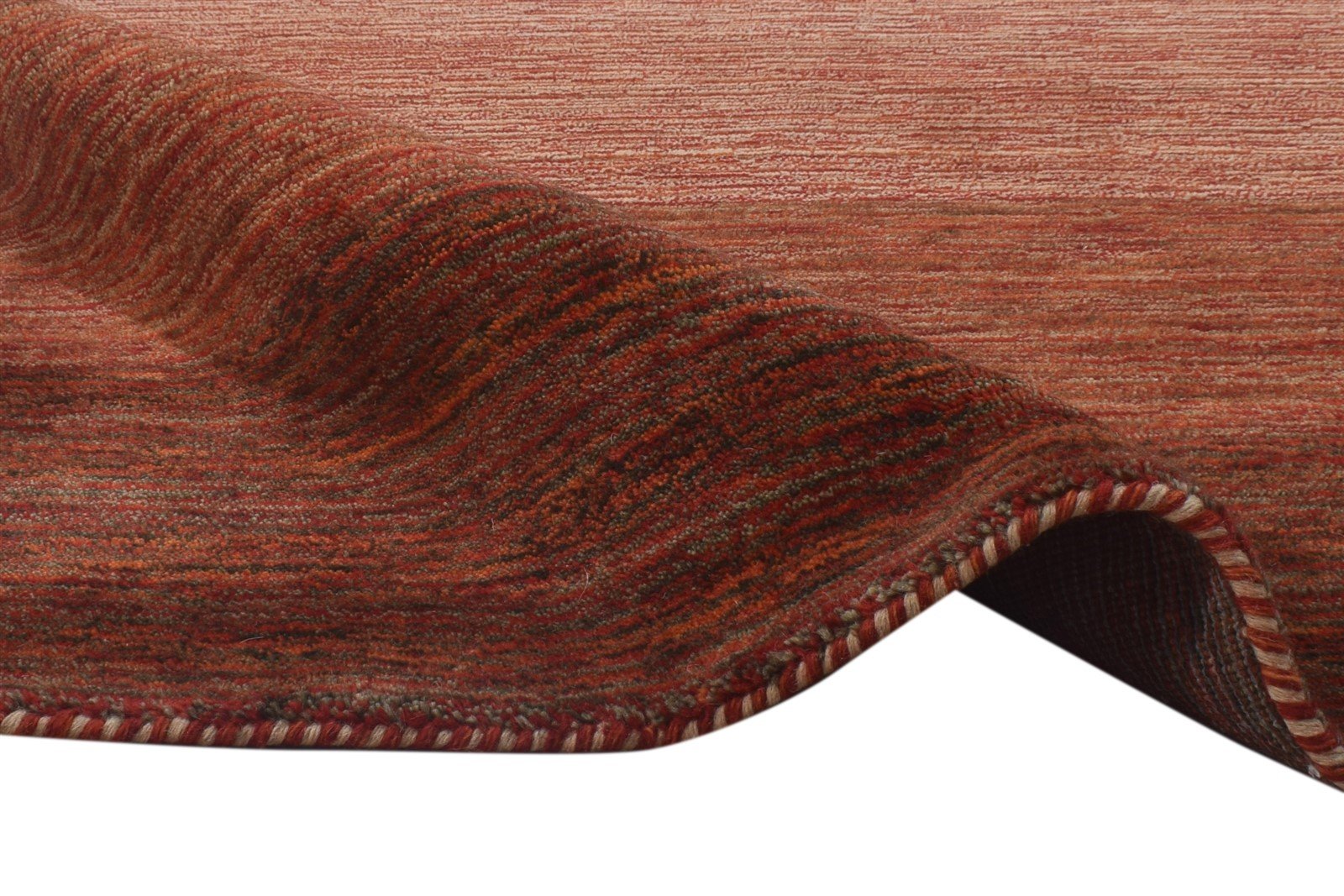 4' X 6' Rug Wool Rust Persian Handloom Gabbeh Striped Room Size Carpet 7864881184917