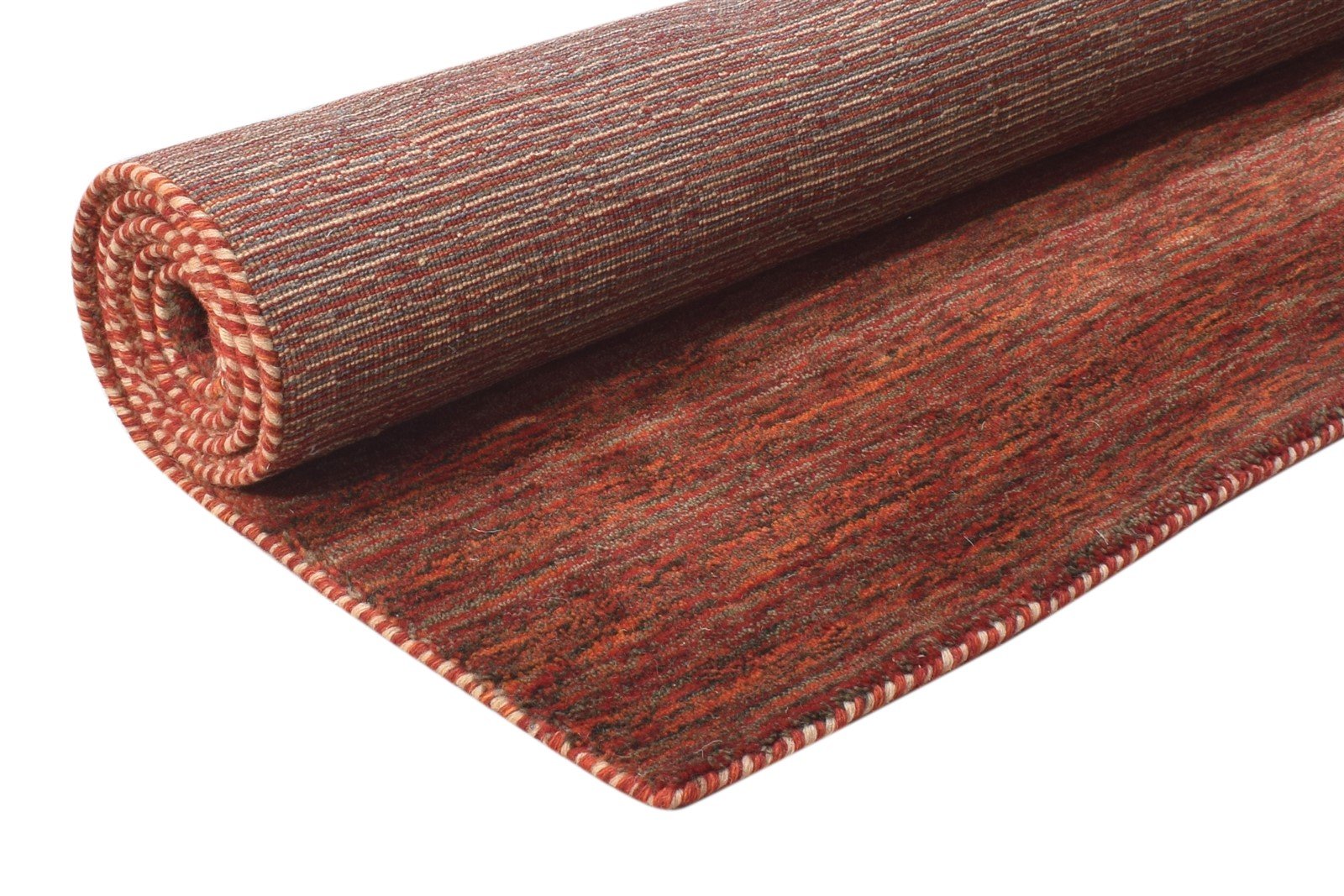 4' X 6' Rug Wool Rust Persian Handloom Gabbeh Striped Room Size Carpet 7864881184917