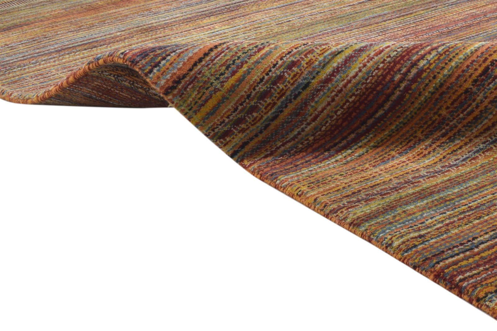 Darline 4' X 7' Rug Wool Rust Modern Hand Knotted Bohemian Striped 7864174084245