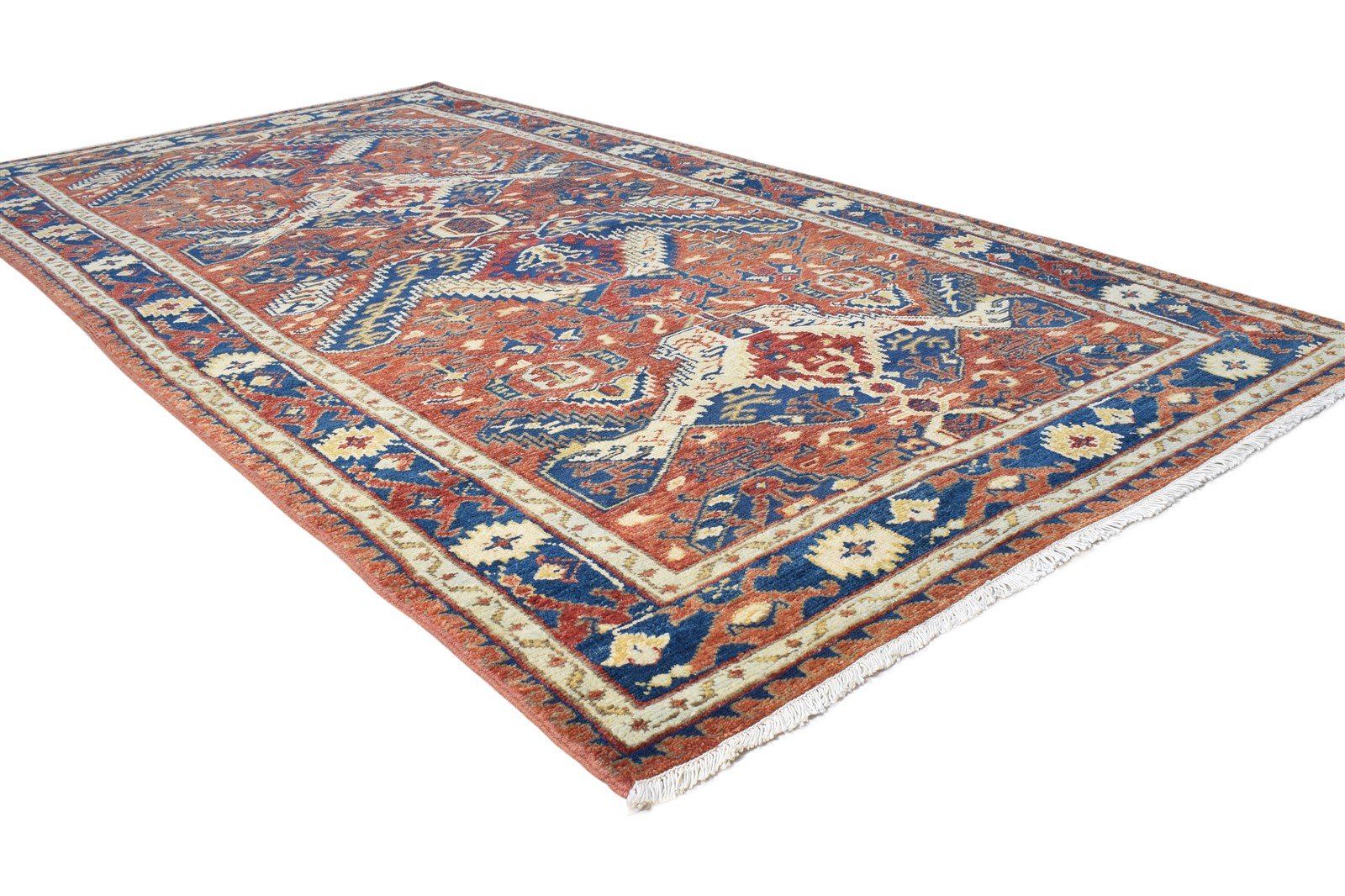 4' X 8' Rug Wool Red Persian Hand Knotted Kazak Oriental Room Size Runner 7864998035605