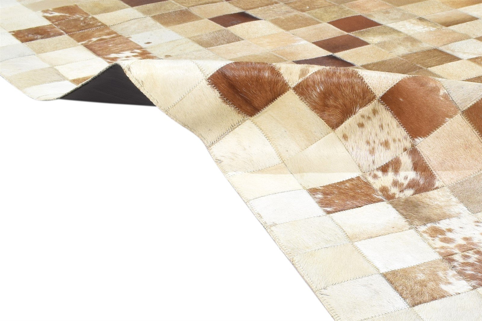 4X6 Rug Leather Brown Modern Flatweave Scandinavian Geometric Room Size Carpet 7864580833429