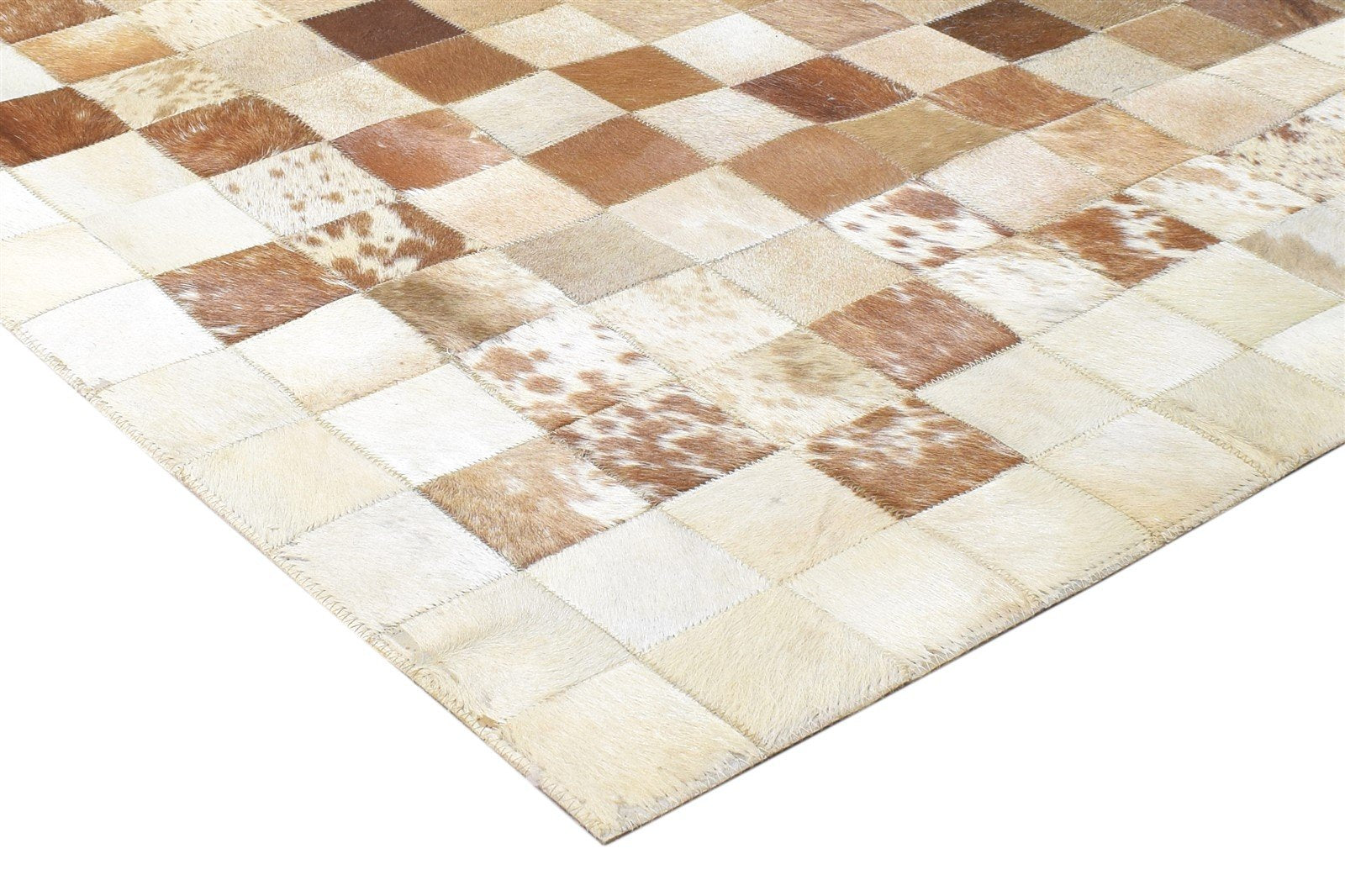 4X6 Rug Leather Brown Modern Flatweave Scandinavian Geometric Room Size Carpet 7864580833429