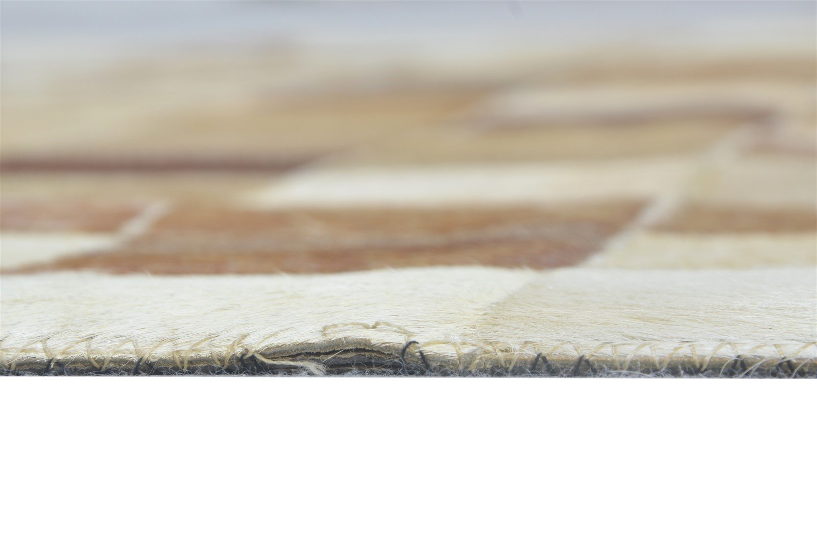 4X6 Rug Leather Brown Modern Flatweave Scandinavian Geometric Room Size Carpet 7864580833429