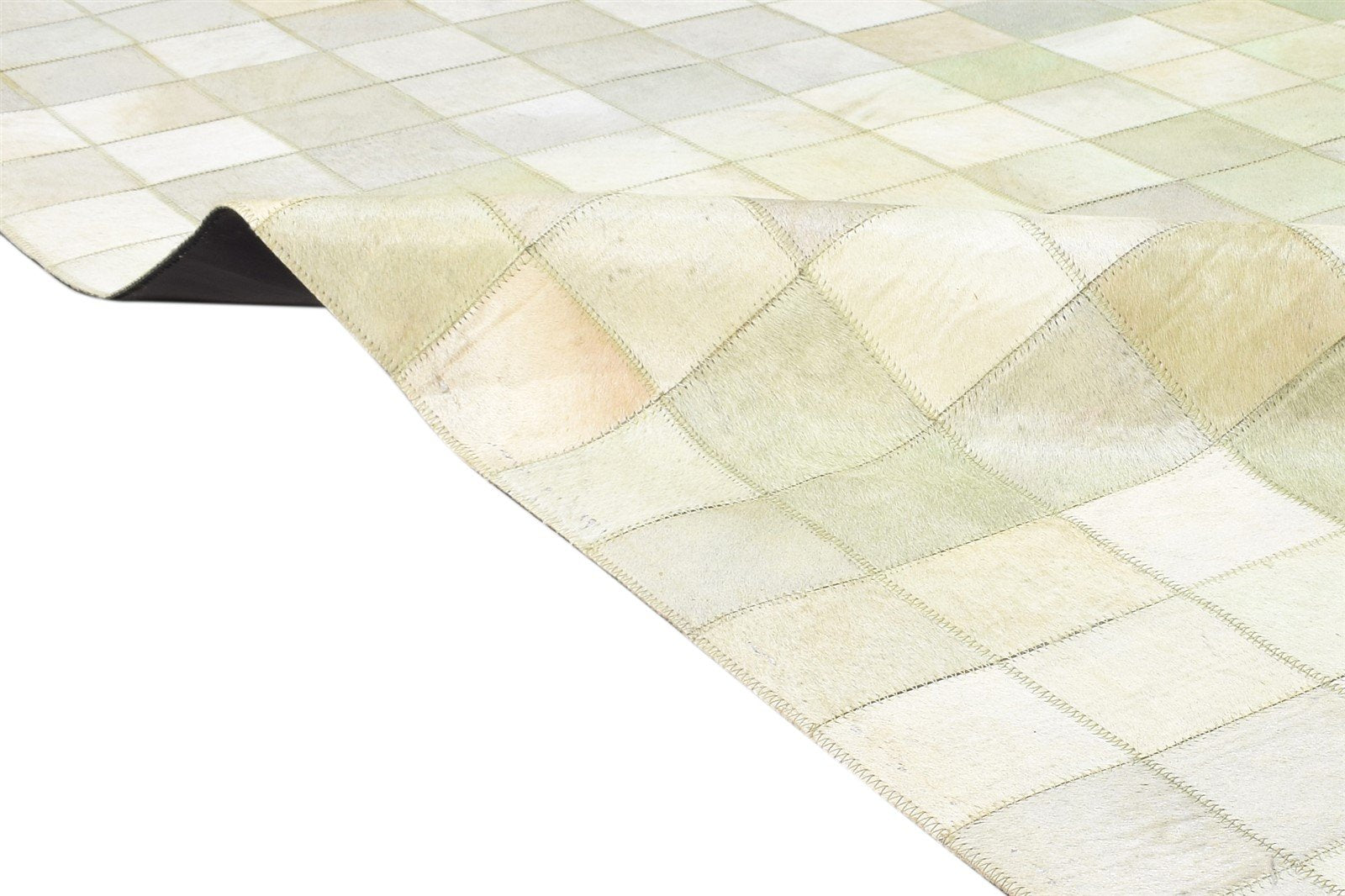 4X6 Rug Leather Cream Modern Flatweave Scandinavian Geometric Room Size Carpet 7864580374677