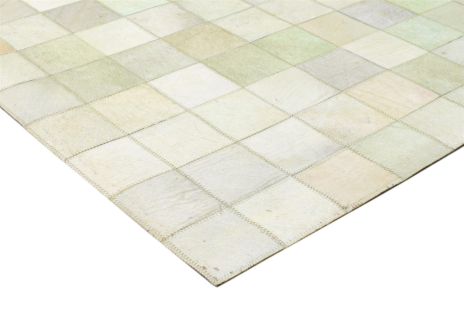 4X6 Rug Leather Cream Modern Flatweave Scandinavian Geometric Room Size Carpet 7864580374677