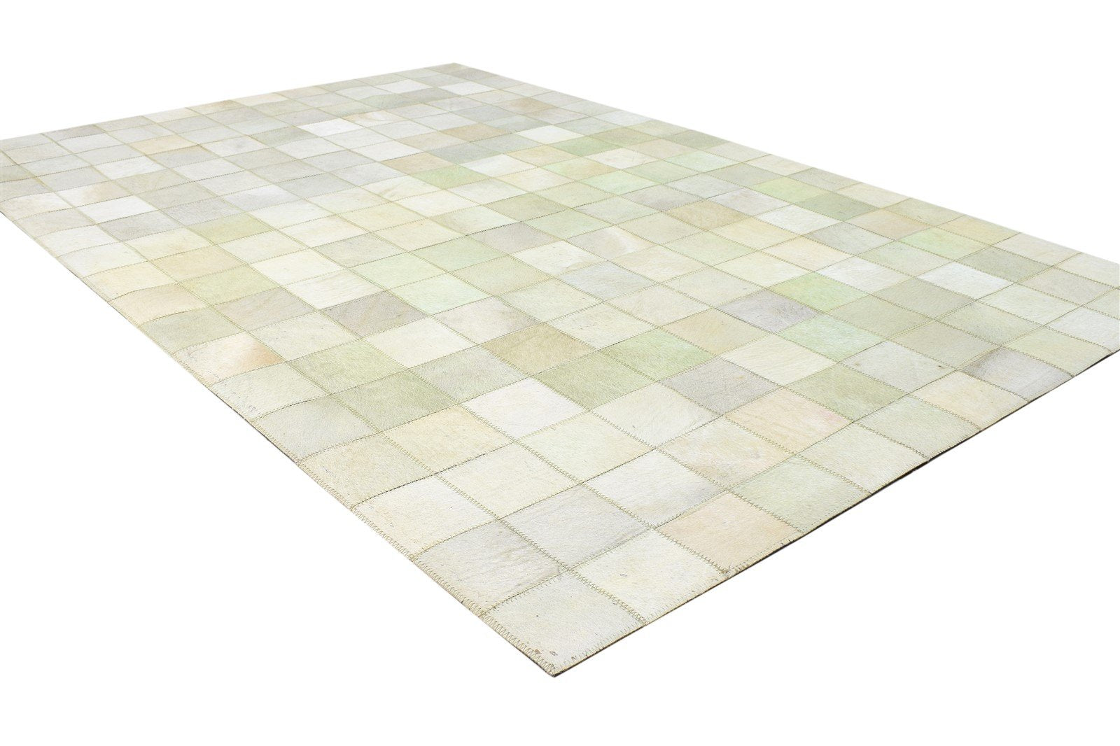 4X6 Rug Leather Cream Modern Flatweave Scandinavian Geometric Room Size Carpet 7864580374677