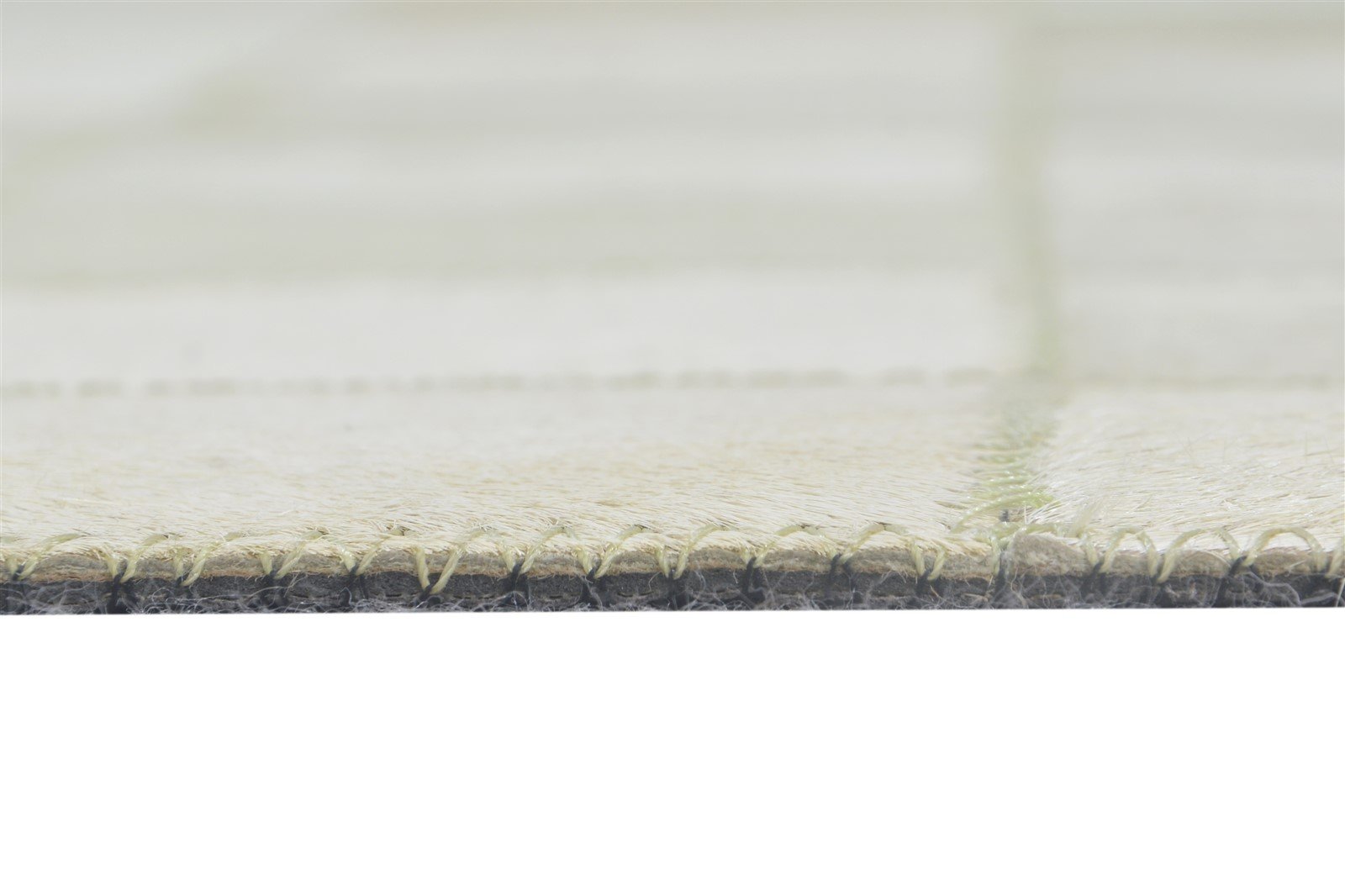 4X6 Rug Leather Cream Modern Flatweave Scandinavian Geometric Room Size Carpet 7864580374677