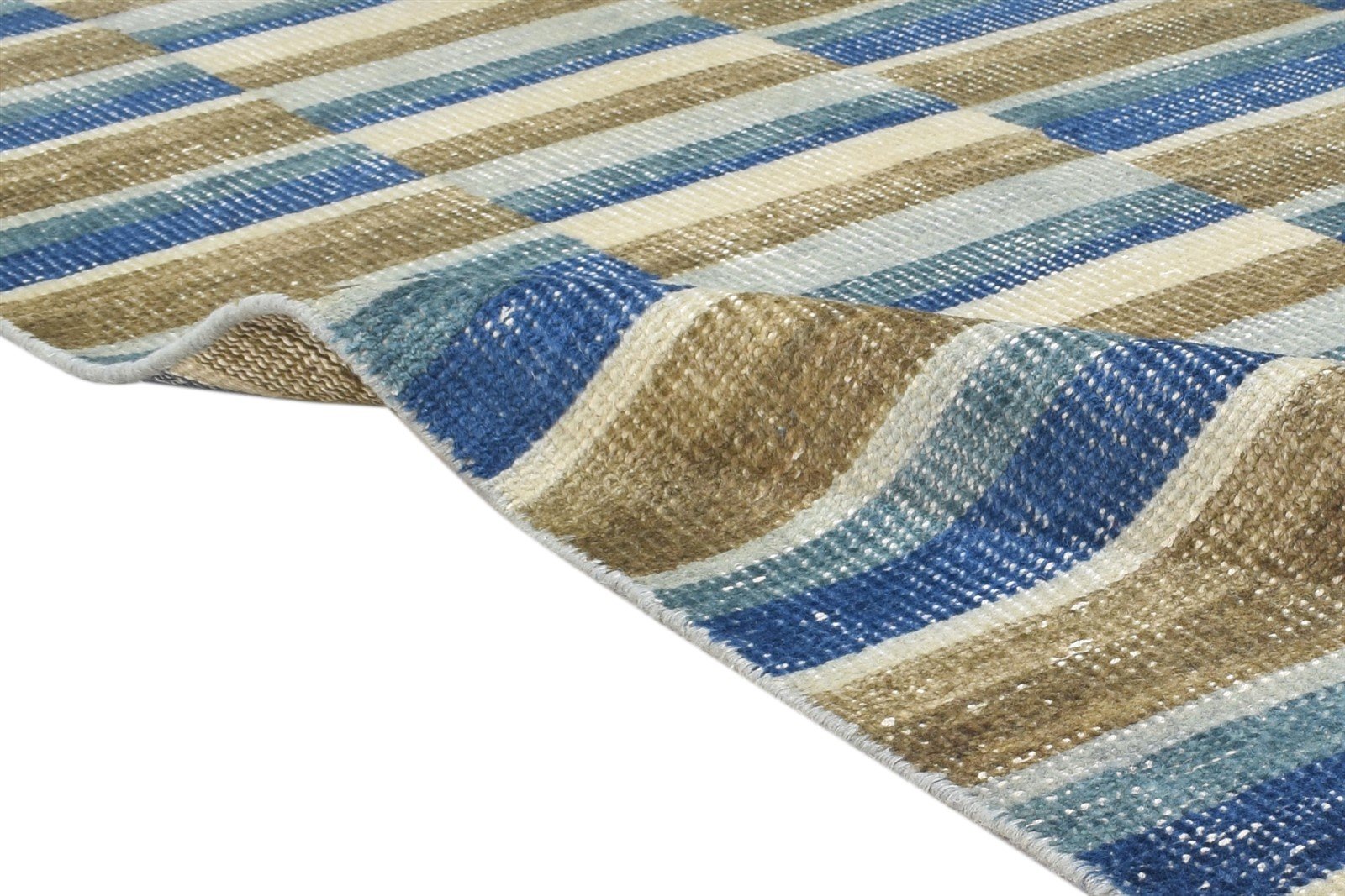 4X6 Rug Wool Sand Modern Hand Knotted Scandinavian Geometric Room Size Carpet 7864871813269