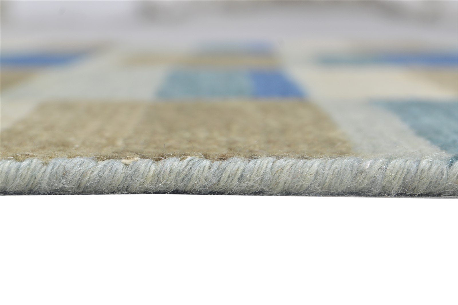 4X6 Rug Wool Sand Modern Hand Knotted Scandinavian Geometric Room Size Carpet 7864871813269