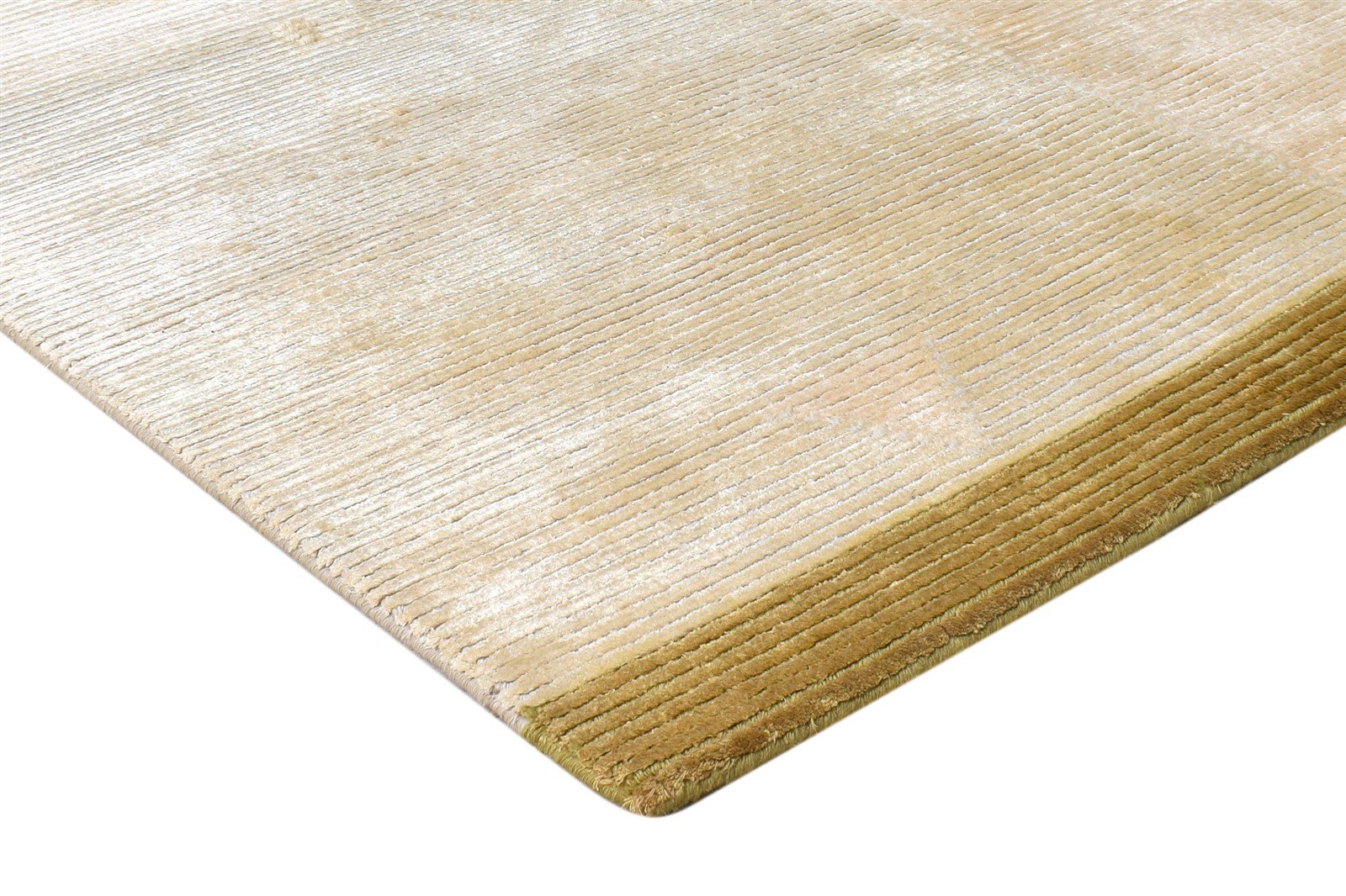 4X6 Rug Wool / Silk Beige Modern Hand Knotted Scandinavian Abstract Room Size 7865108594837
