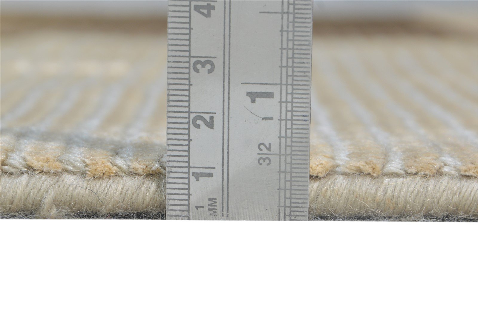 4X6 Rug Wool / Silk Beige Modern Hand Knotted Scandinavian Abstract Room Size 7865108594837