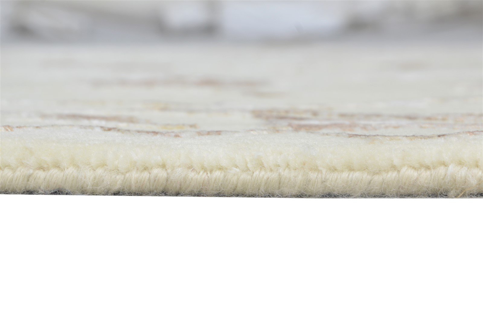 4X6 Rug Wool / Silk Cream Persien Hand Knotted Abbuson Oriental Room Size 7865126813845
