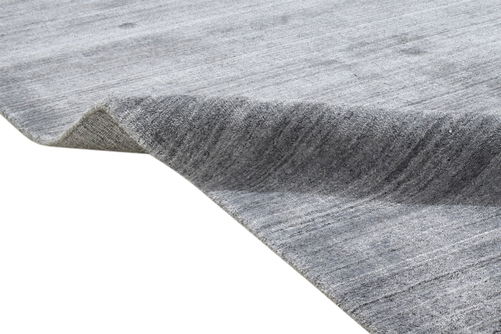 4X6 Rug Wool / Silk Dark Grey Modern Handloom Scandinavian Solid Room Size 7864512151701