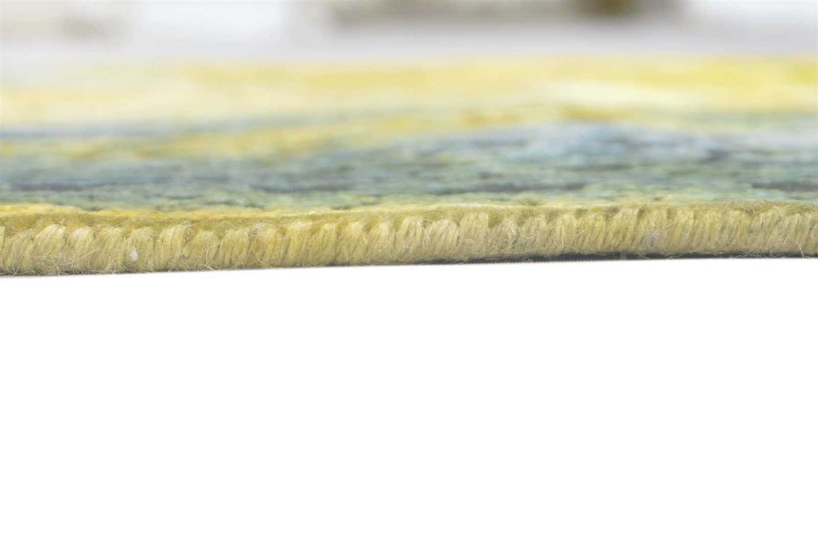 4X6 Rug Wool / Silk Gold Modern Hand Knotted Indian Abstract Room Size Carpet 7860692549781