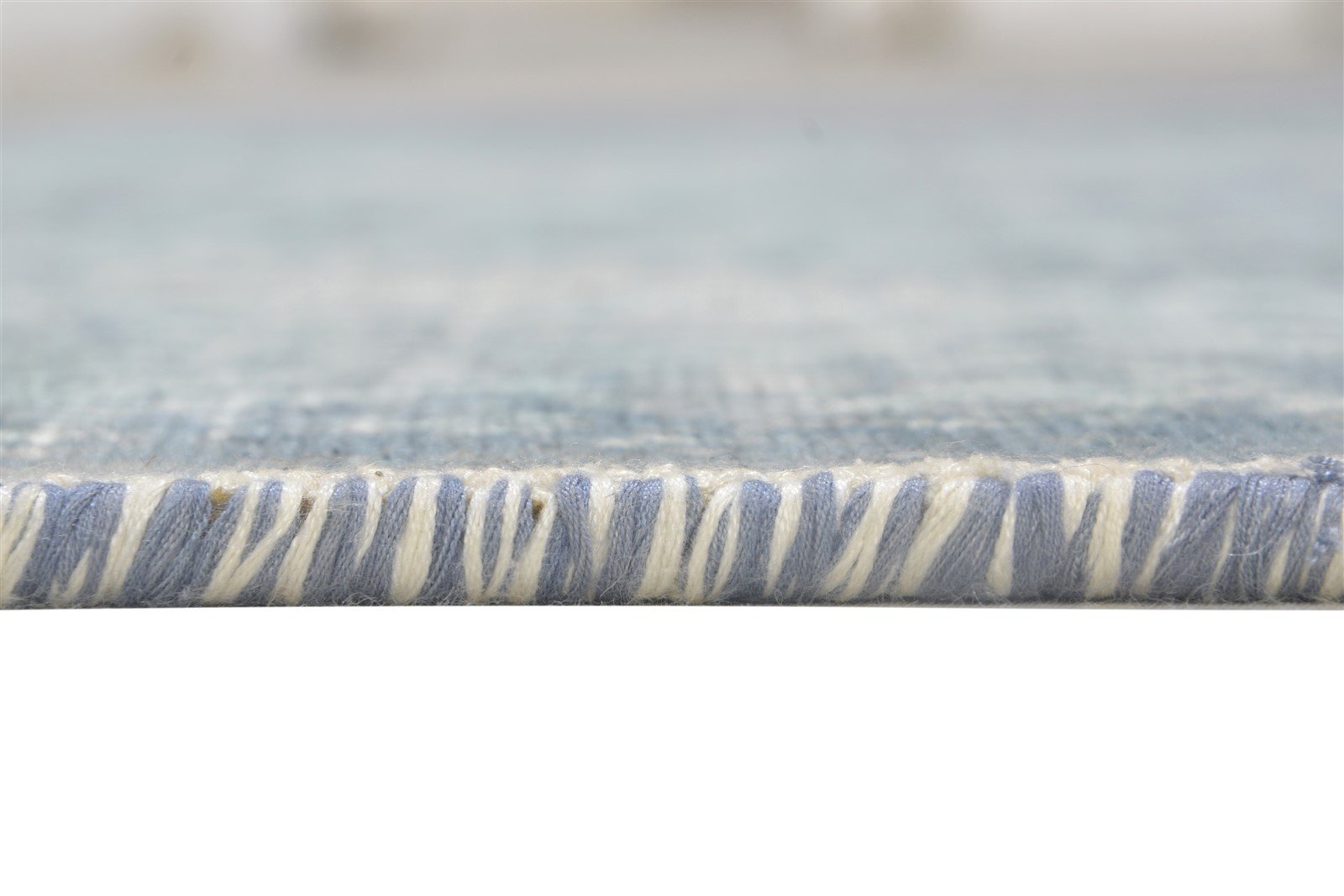 Rikki 5' X 6' Rug Silk Blue Modern Handloom Indian Abstract 7864161075349