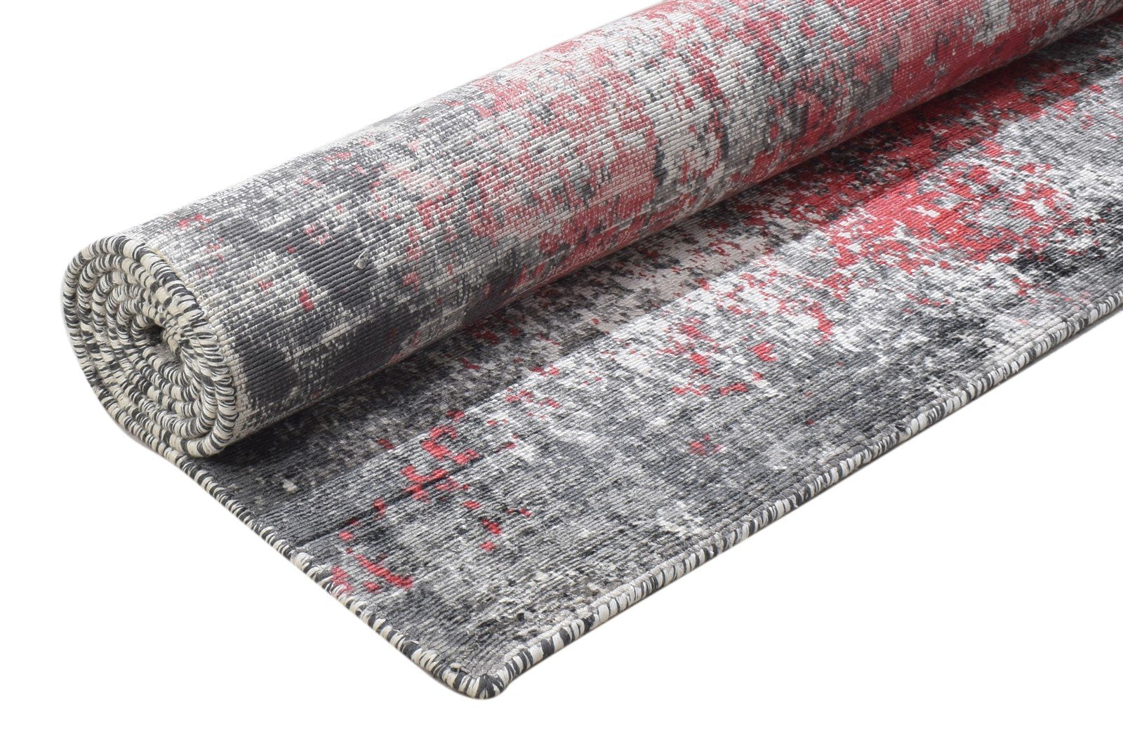 5' X 6' Rug Silk Red Modern Hand Woven Indian Abstract Room Size Carpet 7864160551061