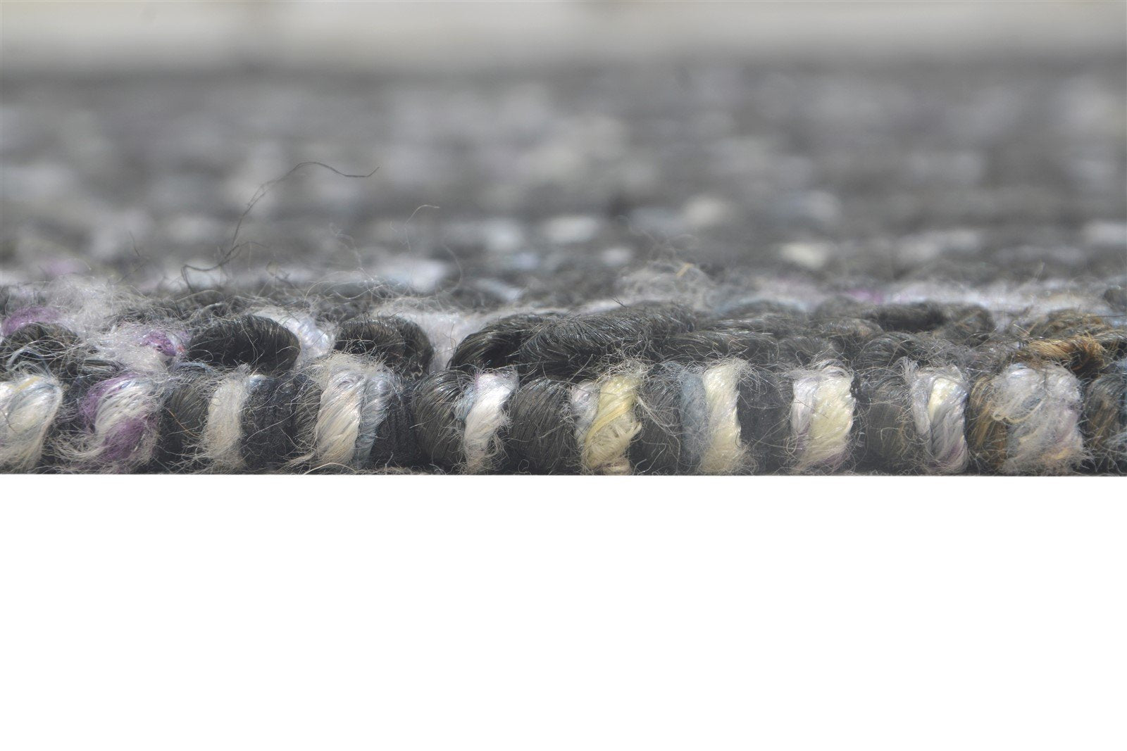 5' X 7' Rug Jute Black Modern Hand Woven Moroccan Diamond Room Size Carpet 7864164548757
