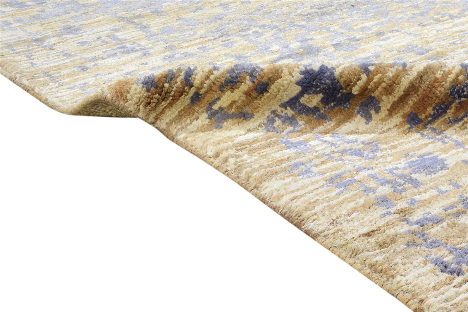 5' X 7' Rug Jute Gold Modern Hand Knotted Bohemian Bohemian Room Size Carpet 7864236408981