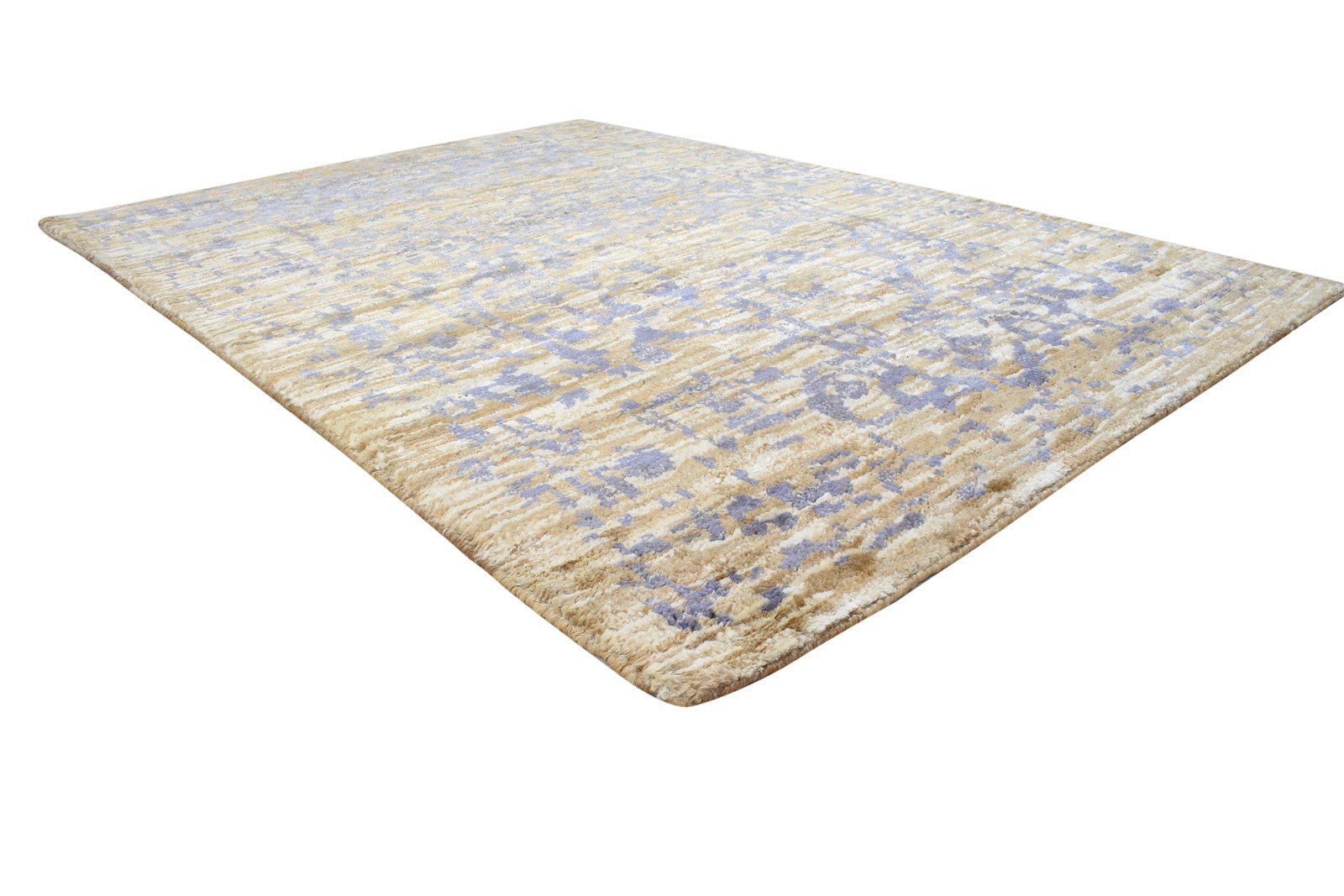 5' X 7' Rug Jute Gold Modern Hand Knotted Bohemian Bohemian Room Size Carpet 7864236408981