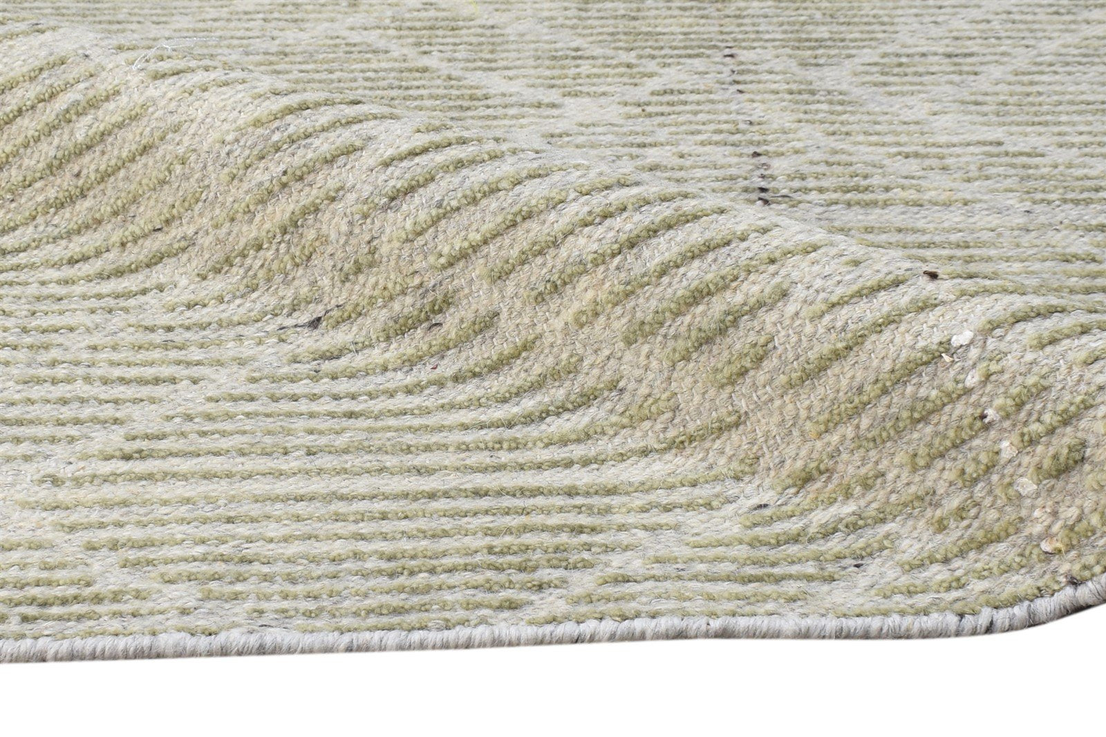 5' X 7' Rug Silk Cream Modern Hand Woven Scandinavian Diamond Room Size Carpet 7864922407061