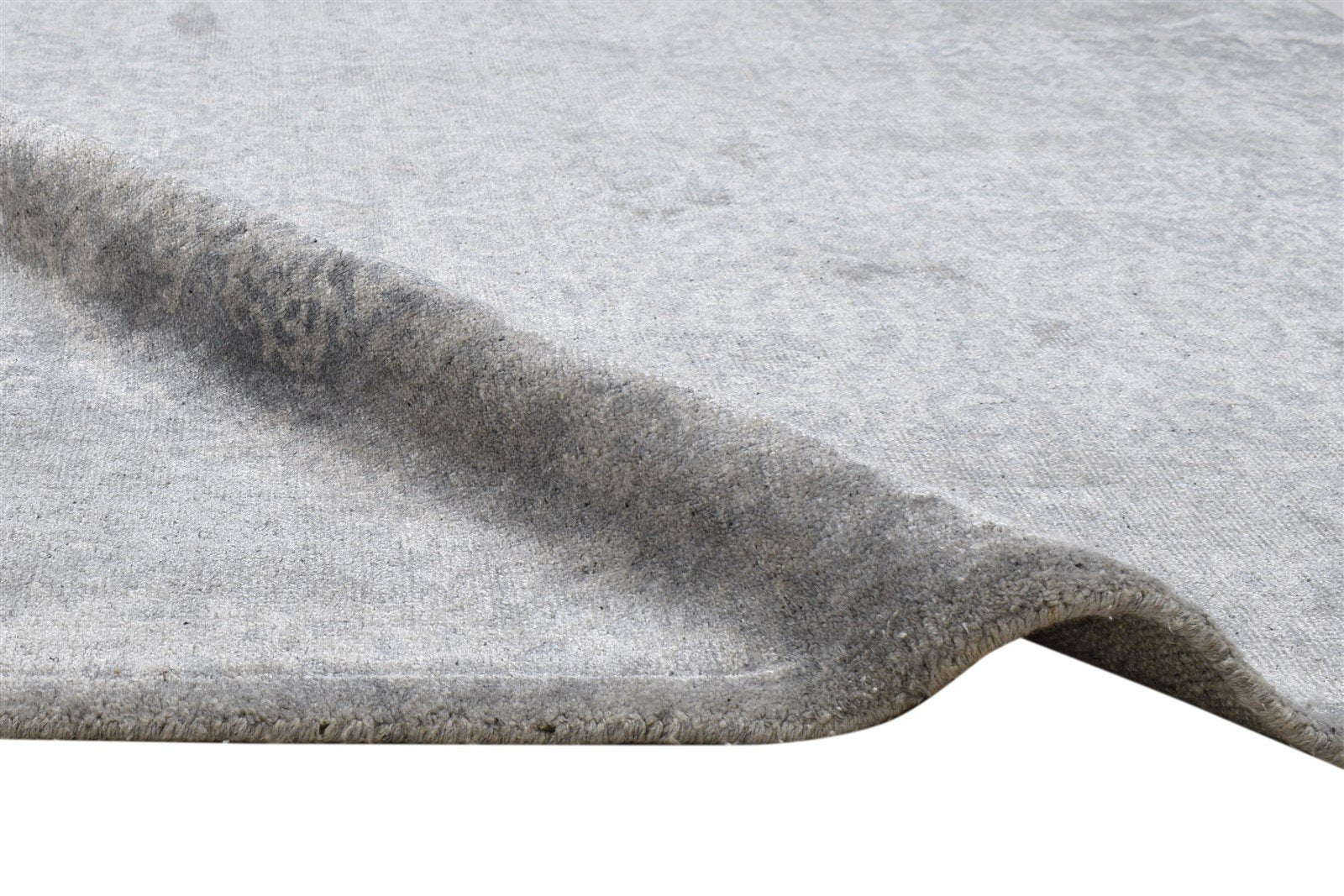 5' X 7' Rug Silk Dark Grey Modern Handloom French Floral Room Size Carpet 7864153538709