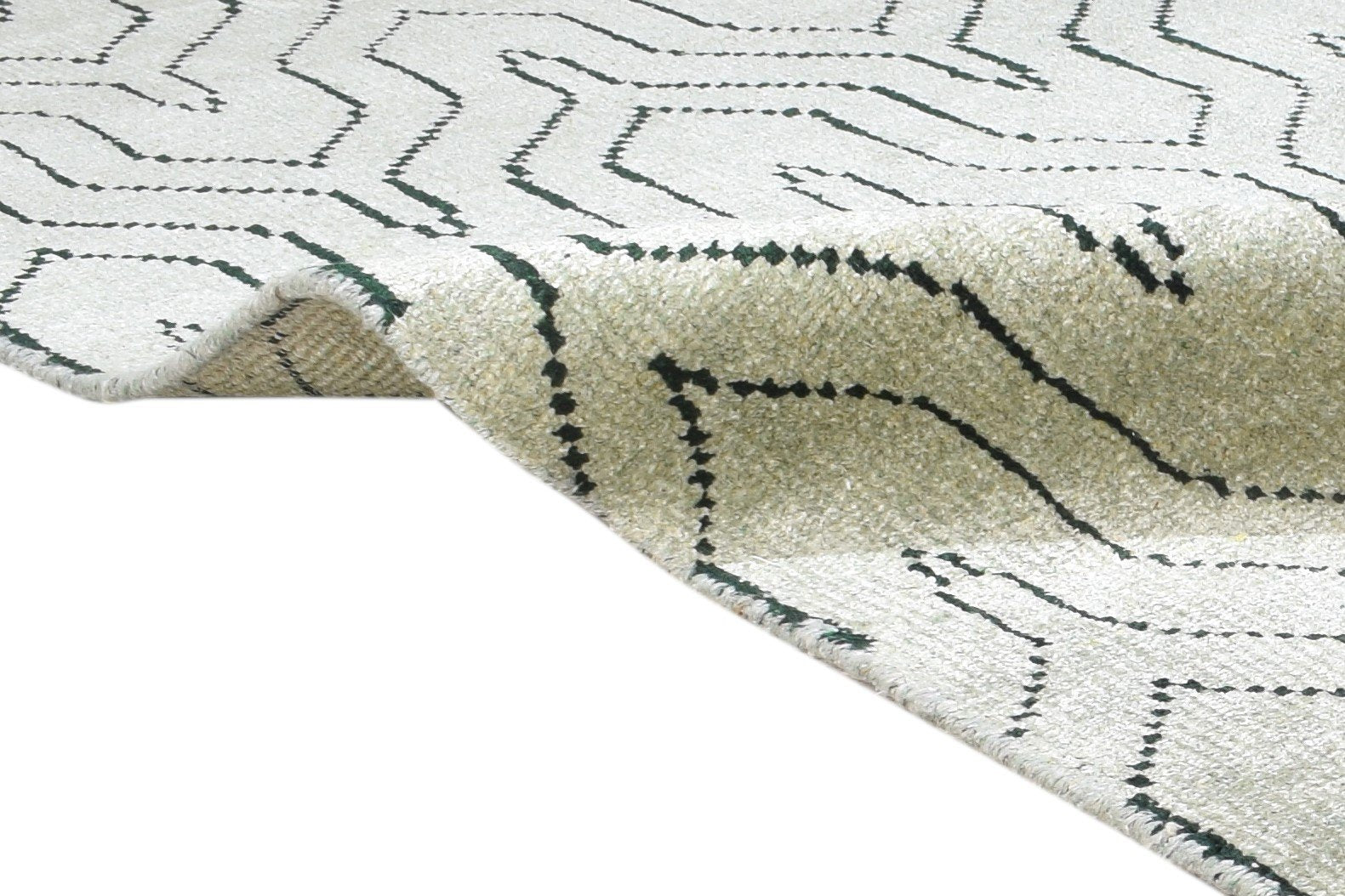 5' X 7' Rug Silk Grey Modern Hand Knotted Scandinavian Trellis Room Size Carpet 7864413552789