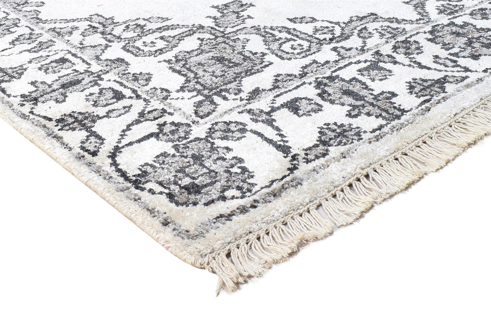 5' X 7' Rug Silk Ivory Persian Hand Knotted Serapi Medallion Room Size Carpet 7864995315861