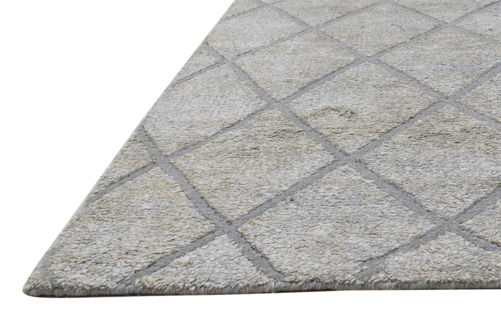 5' X 7' Rug Silk Sand Modern Hand Knotted Moroccan Diamond Room Size Carpet 7864228642965