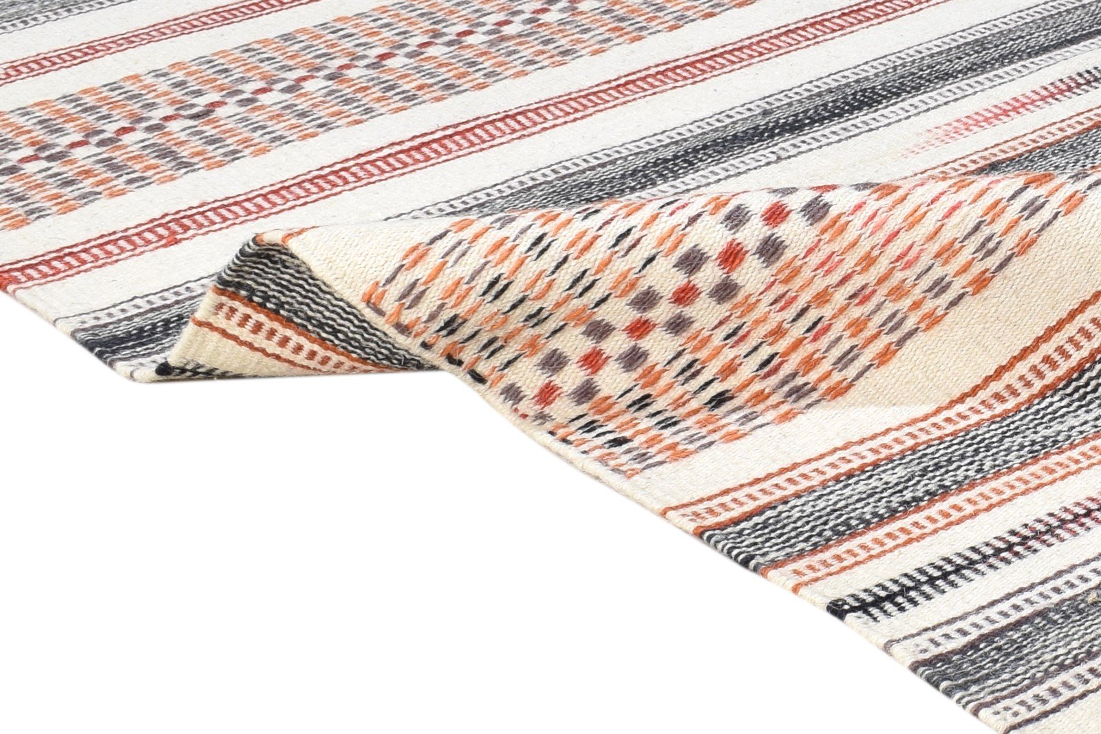 Lucia 5' X 7' Rug Wool Cream Southwestern Dhurrie American Tribal 7865005572245