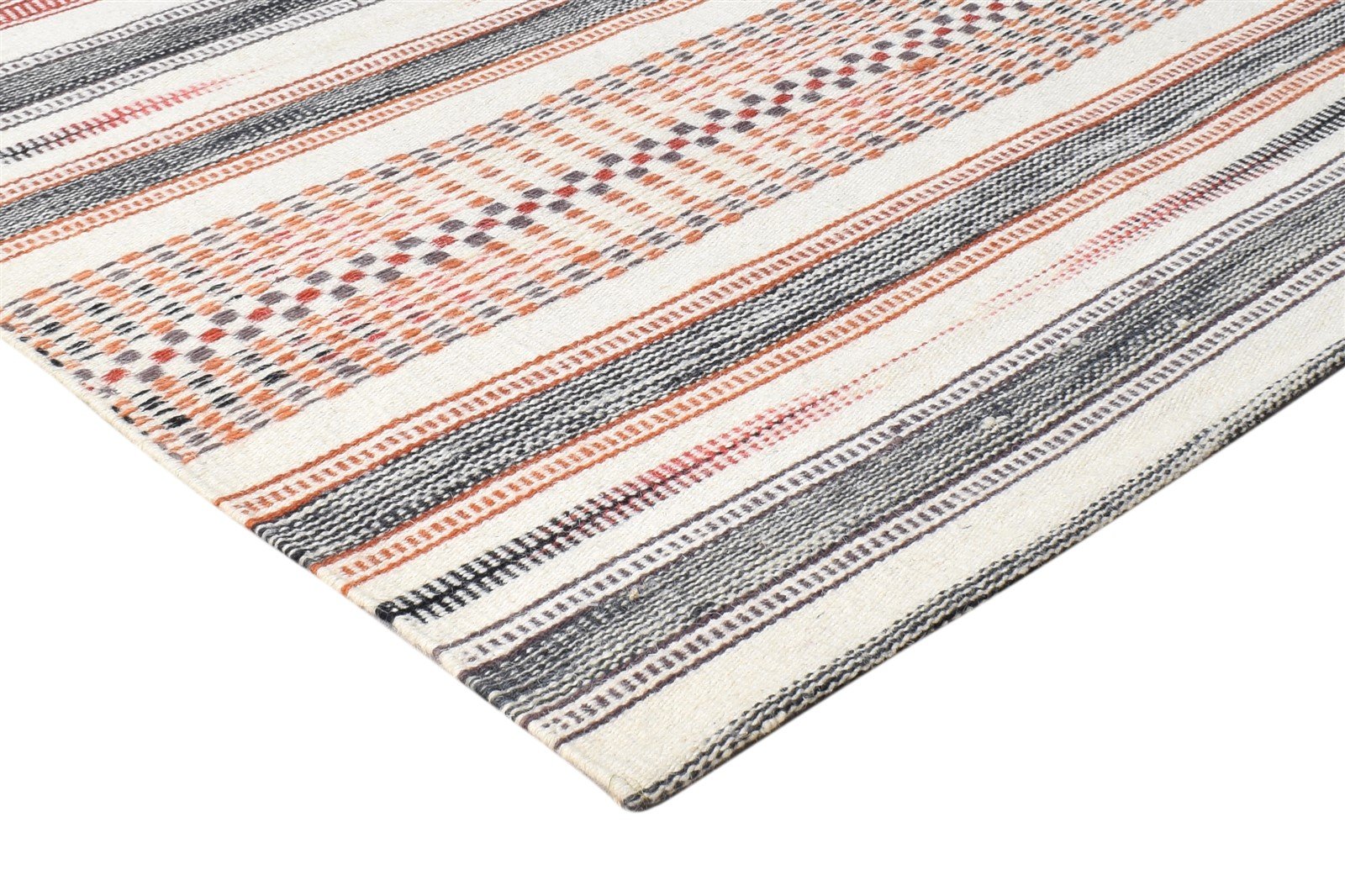 Lucia 5' X 7' Rug Wool Cream Southwestern Dhurrie American Tribal 7865005572245