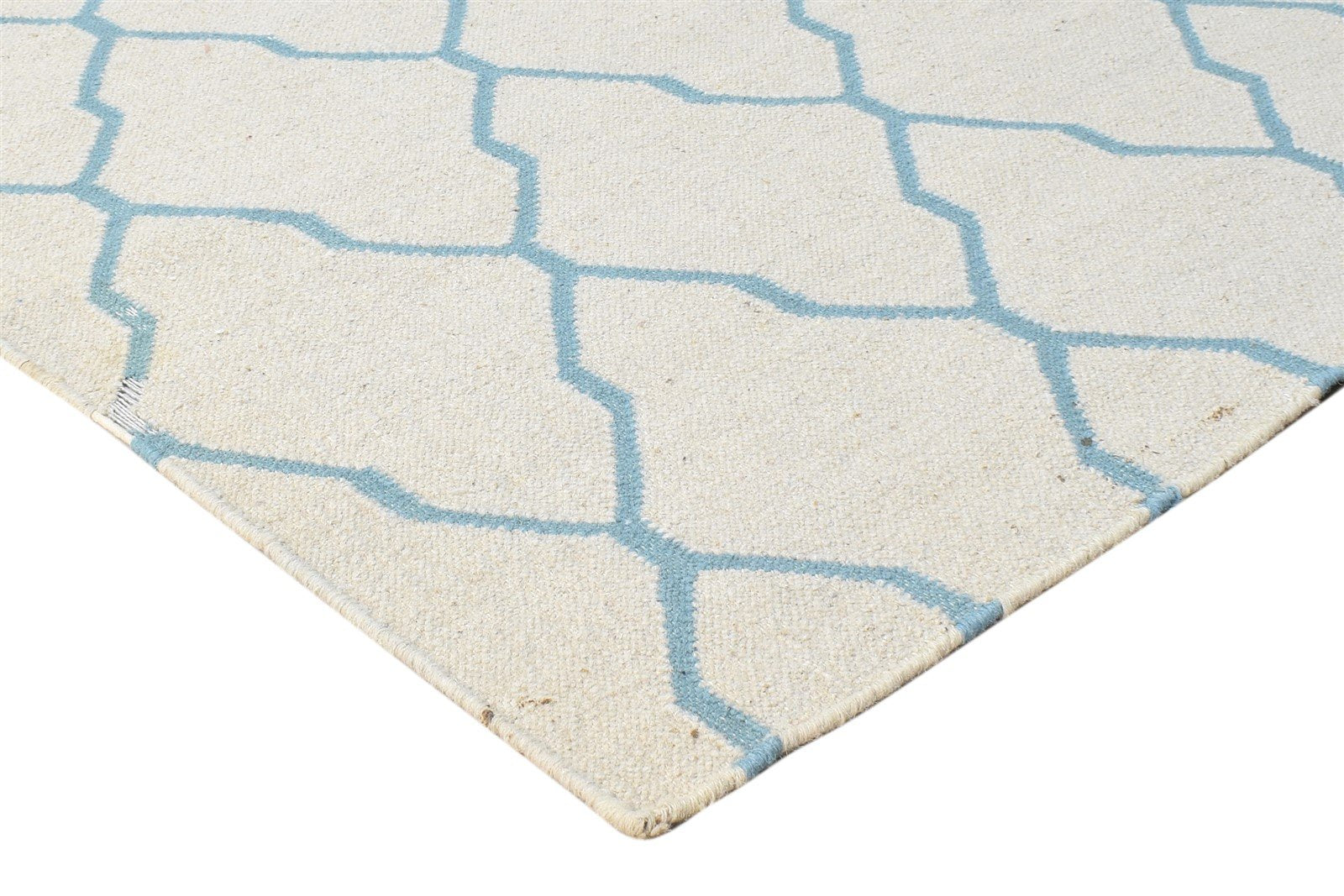 5' X 7' Rug Wool Grey Modern Dhurrie Moroccan Scroll Tile Room Size Carpet 7865077792917