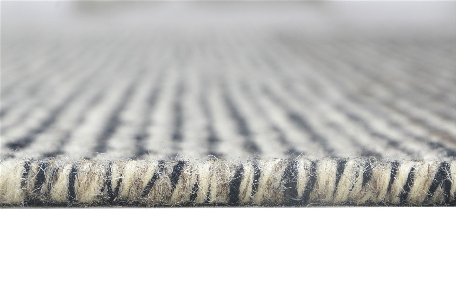 5' X 7' Rug Wool Grey Modern Dhurrie Scandinavian Striped Room Size Carpet 7864151179413