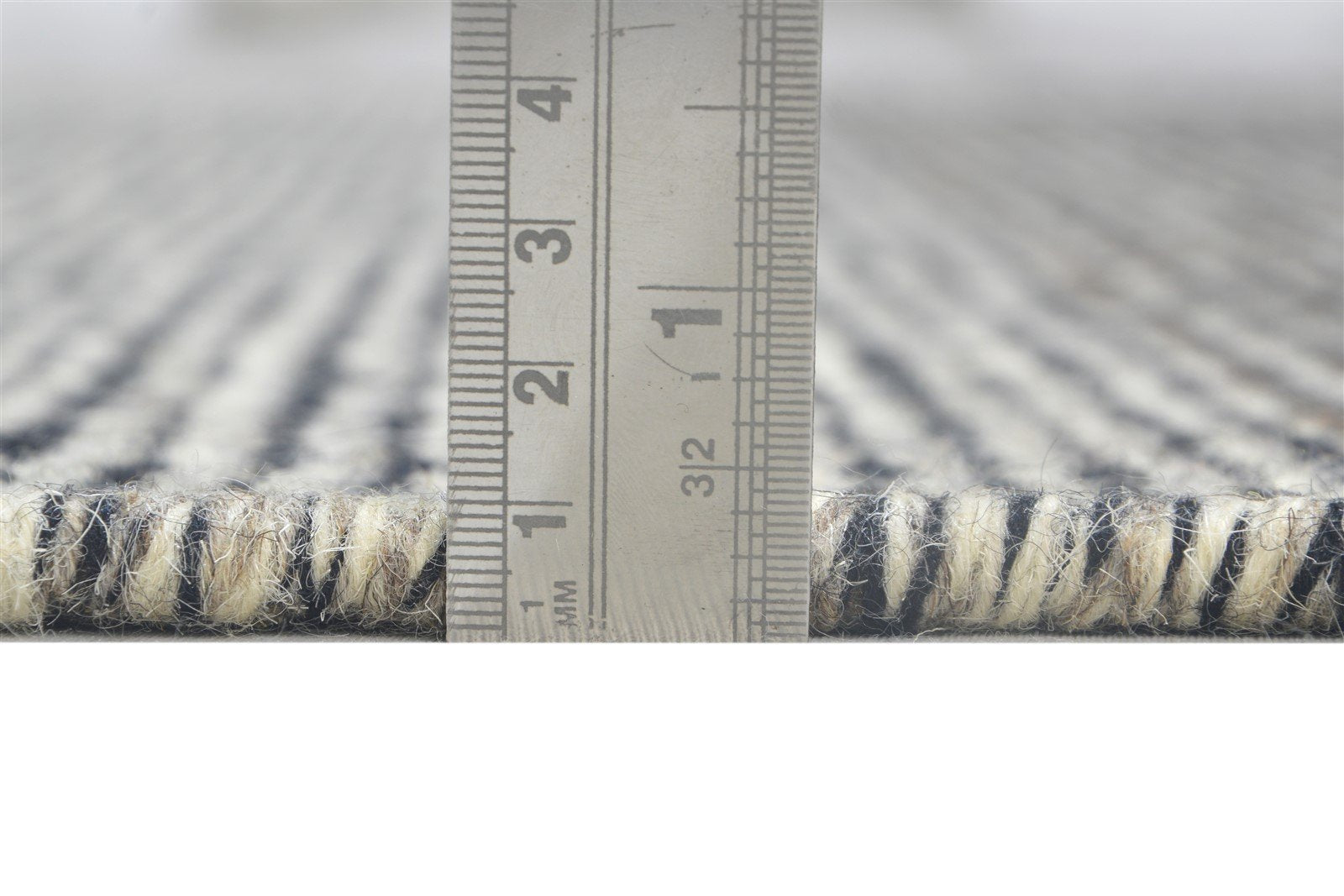 5' X 7' Rug Wool Grey Modern Dhurrie Scandinavian Striped Room Size Carpet 7864151179413