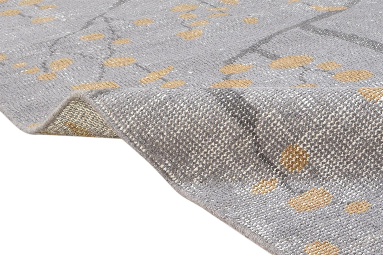 5' X 7' Rug Wool Grey Modern Hand Knotted French Floral Room Size Carpet 7864995643541