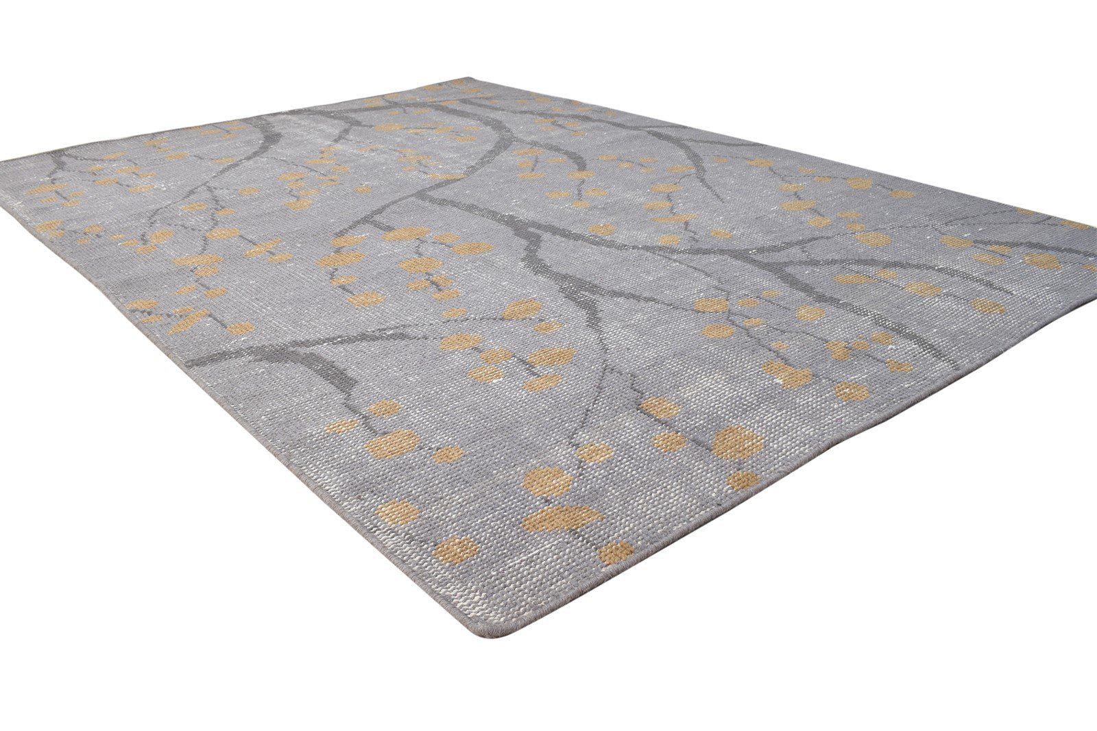 5' X 7' Rug Wool Grey Modern Hand Knotted French Floral Room Size Carpet 7864995643541