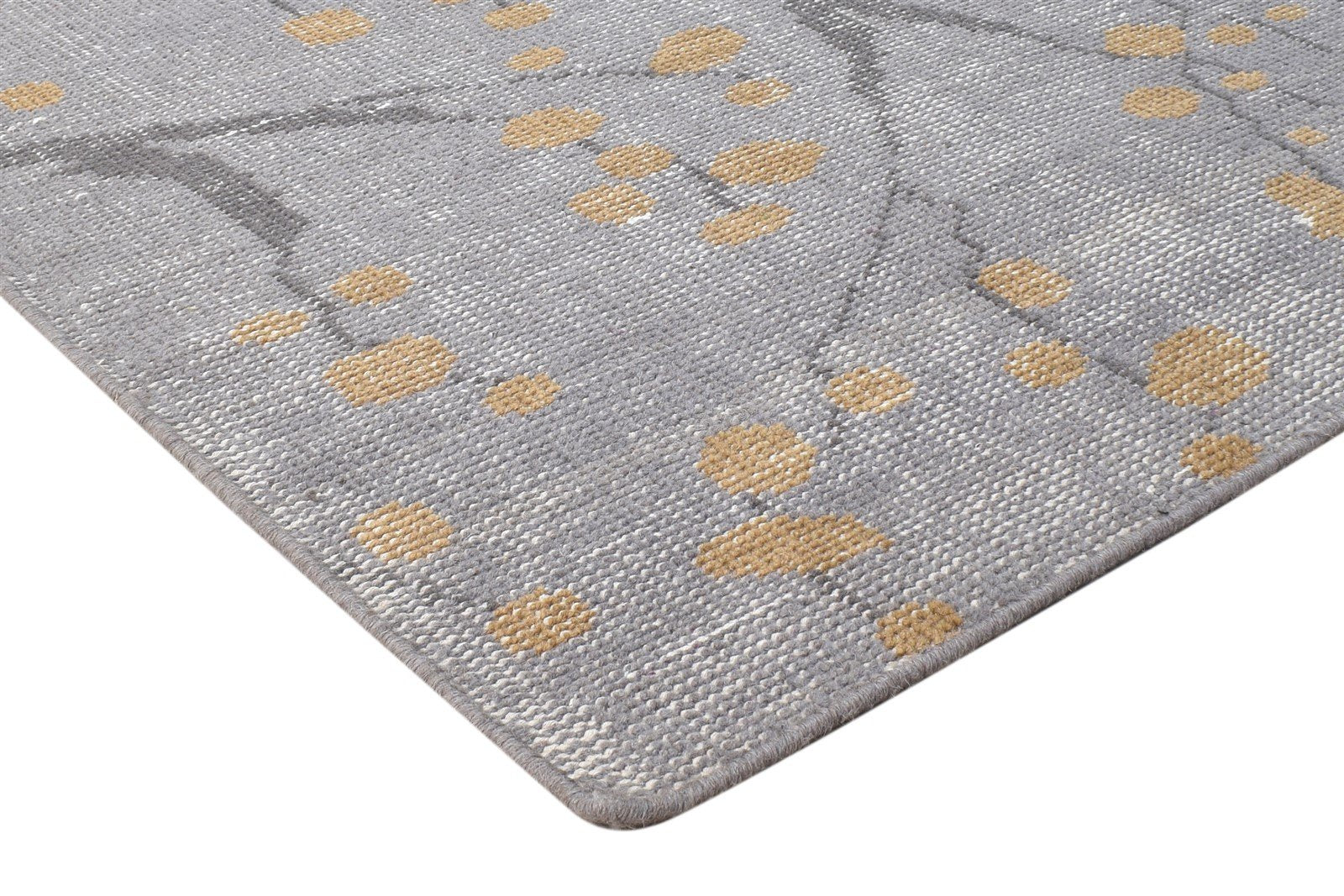 5' X 7' Rug Wool Grey Modern Hand Knotted French Floral Room Size Carpet 7864995643541