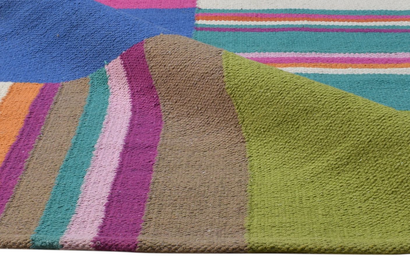5' X 7' Rug Wool Multi Color Modern Dhurrie Bohemian Abstract Room Size Carpet 7865194414229