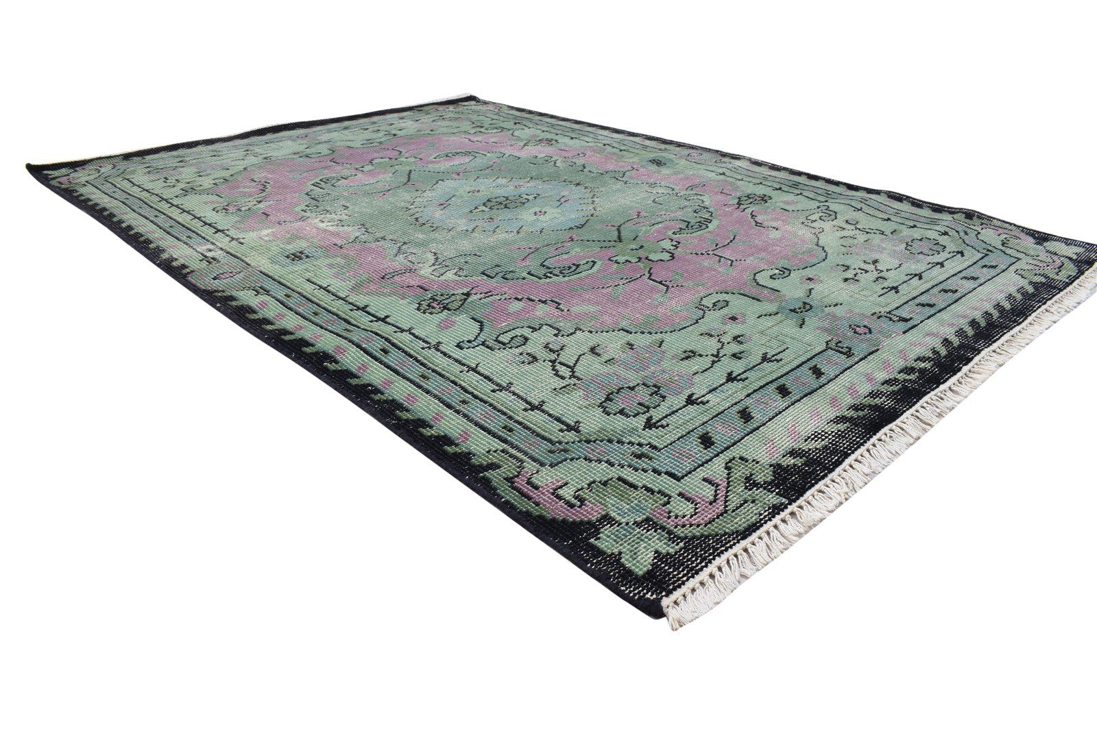 5' X 7' Rug Wool Purple Persian Hand Knotted Kashan Oriental Room Size Carpet 7864088526997