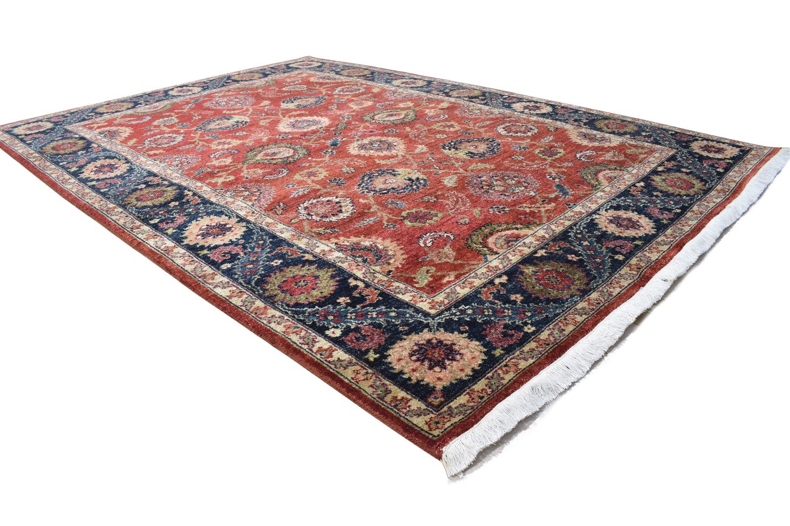 5' X 7' Rug Wool Red Persian Hand Knotted Kashan Oriental Room Size Carpet 7864321835157