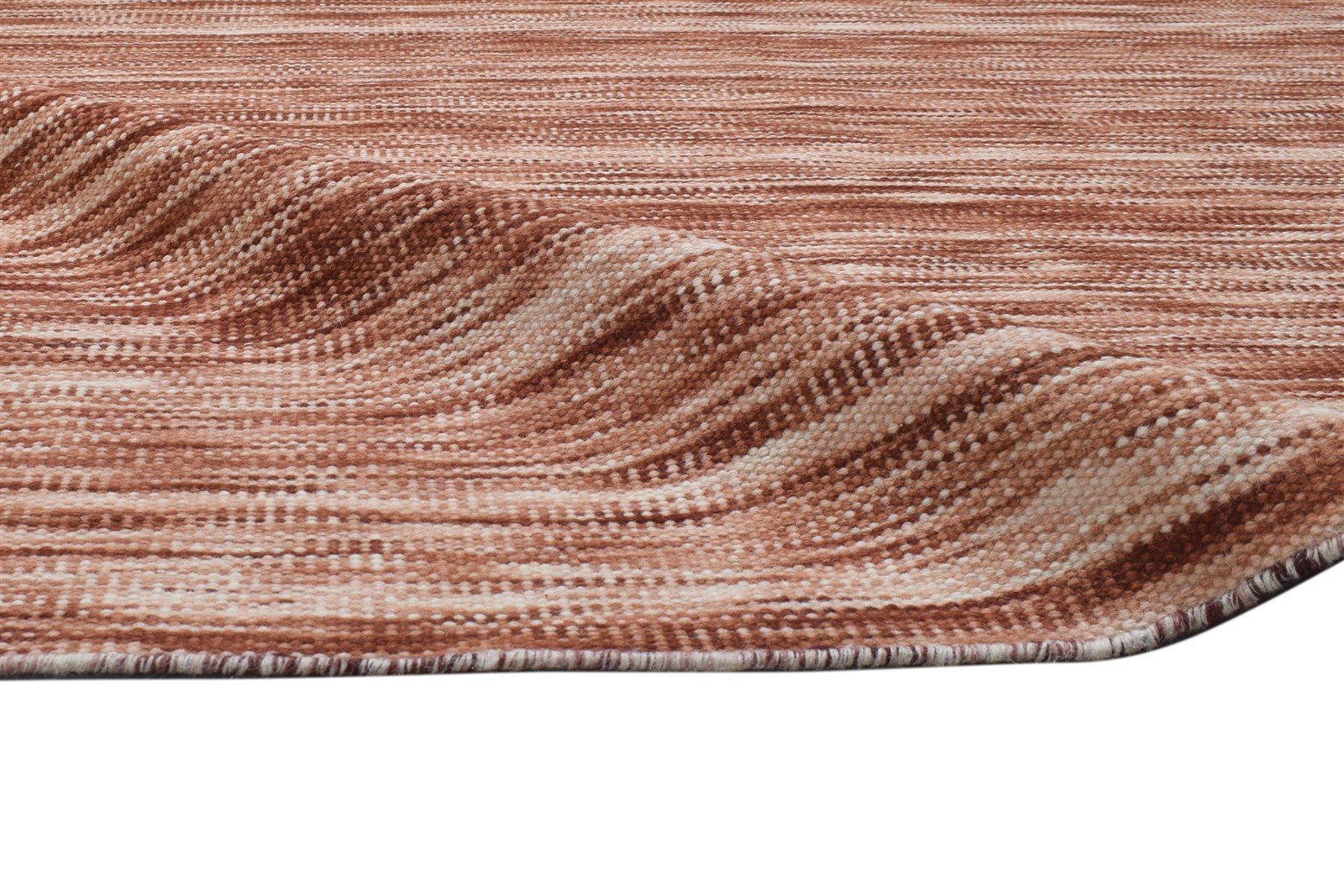 5' X 7' Rug Wool Rust Modern Dhurrie Scandinavian Stars Room Size Carpet 7864151376021