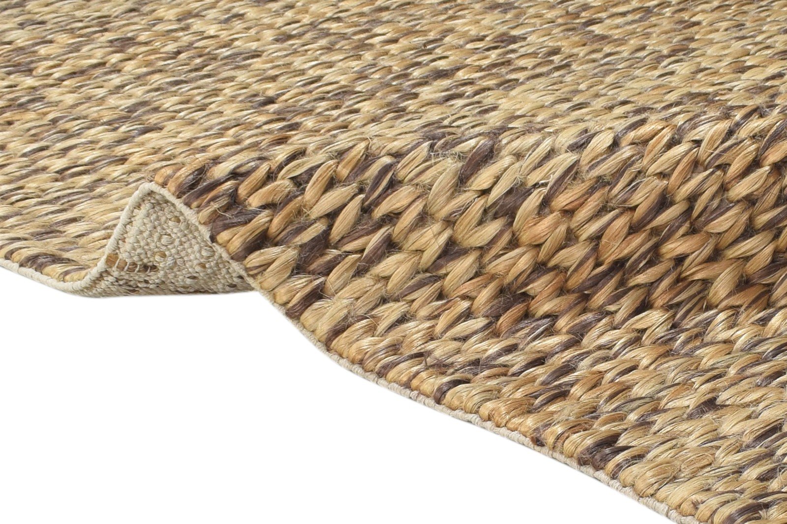 5' X 8' Rug Jute Brown Modern Braided Scandinavian Solid Room Size Carpet 7864483315861