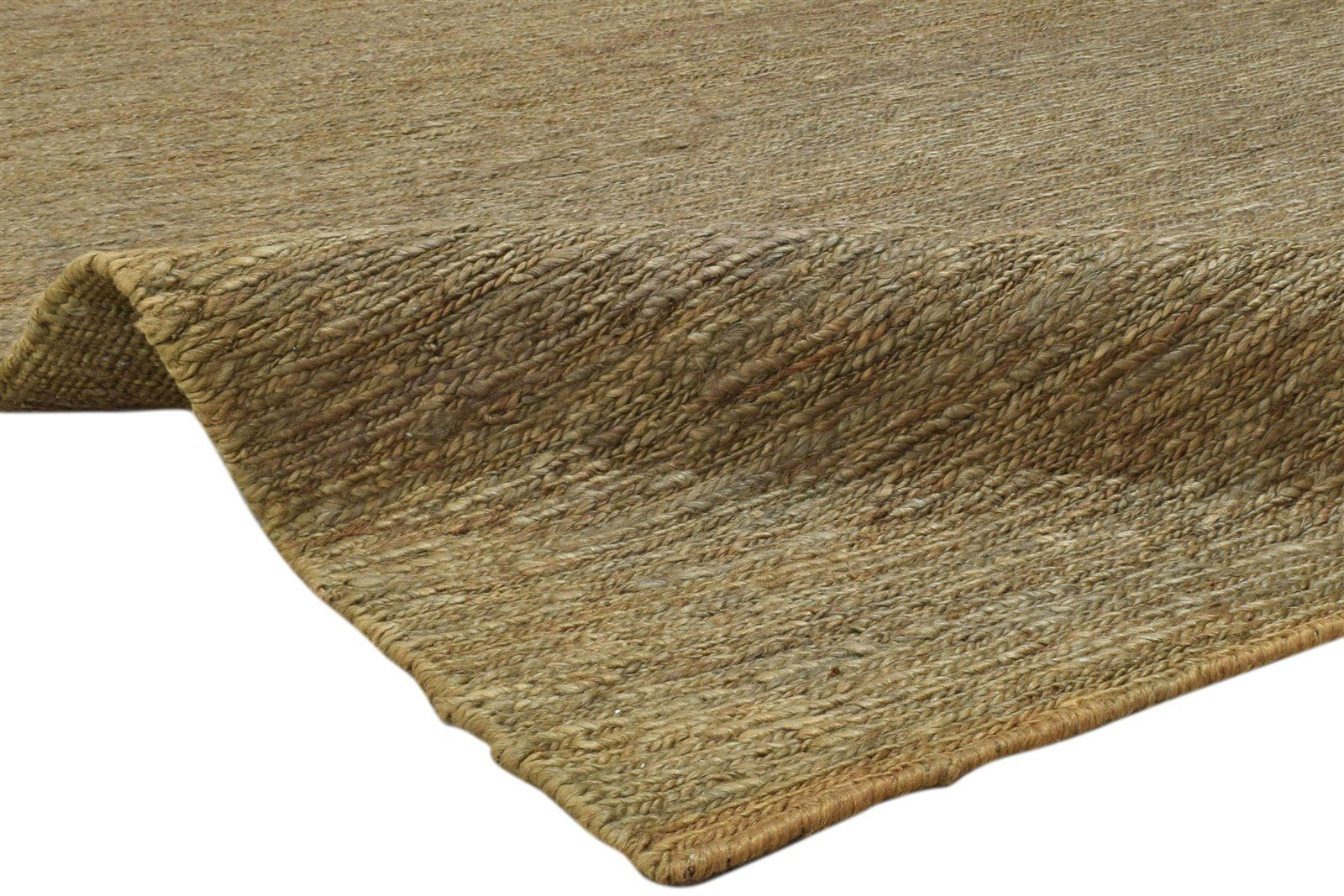 5' X 8' Rug Jute Gold Modern Hand Knotted Scandinavian Solid Room Size Carpet 7860699529365