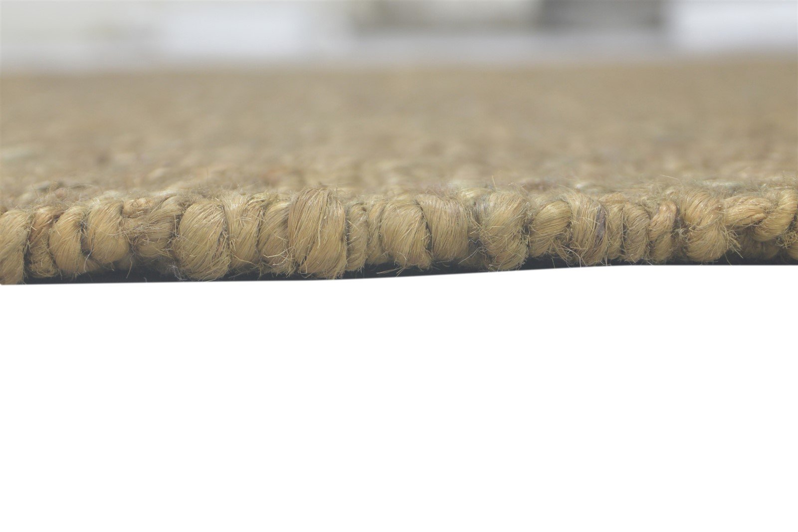 5' X 8' Rug Jute Gold Modern Hand Knotted Scandinavian Solid Room Size Carpet 7860699529365