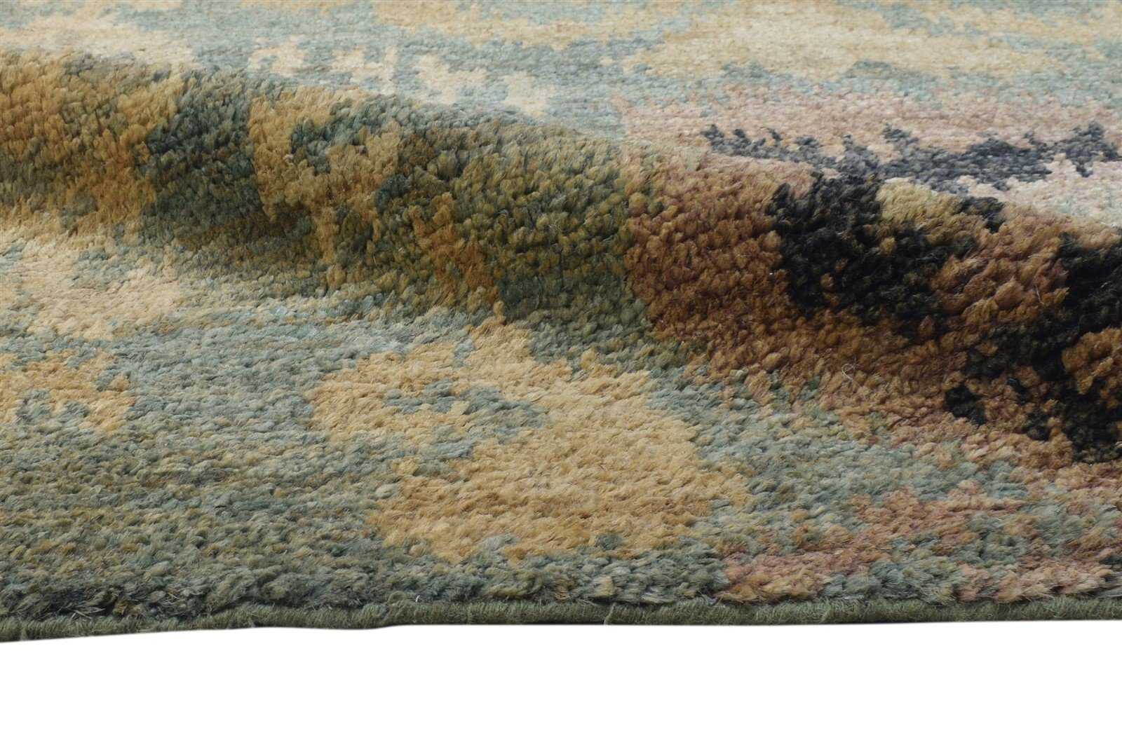 5' X 8' Rug Jute Green Persian Hand Knotted Oriental Ikat Room Size Carpet 7864407490709
